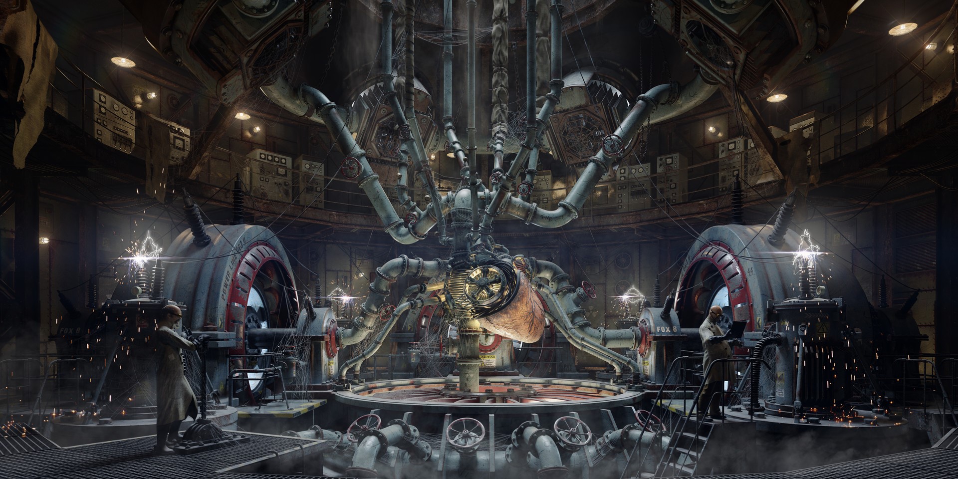 heart, engines, science fiction, HD Wallpaper