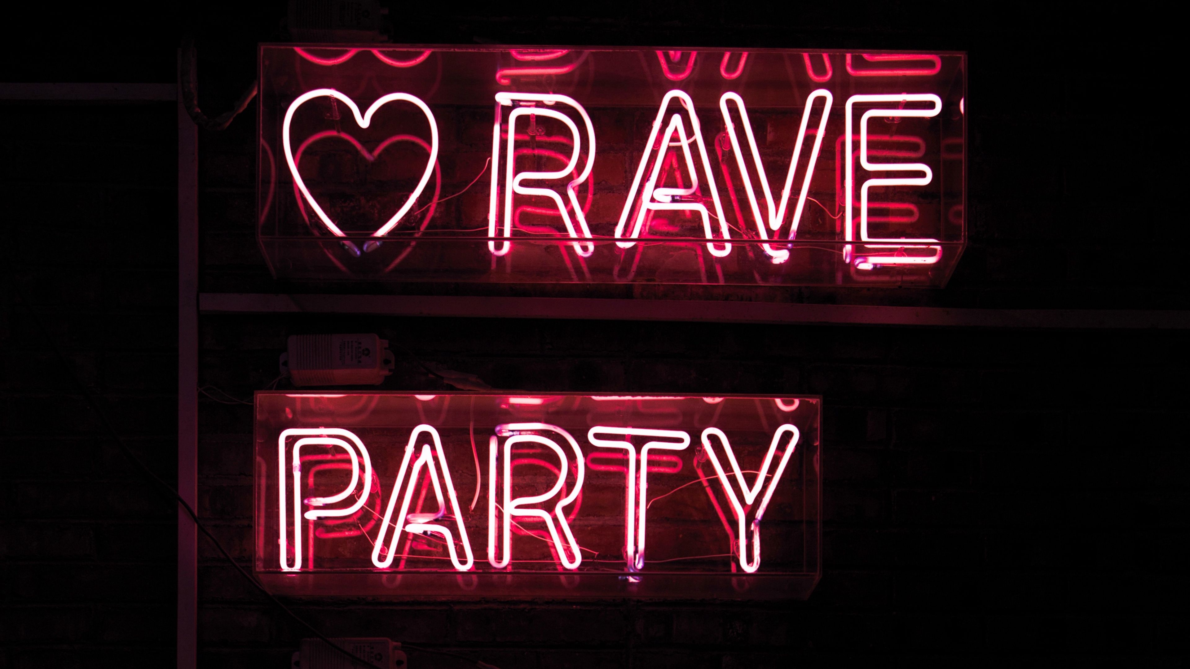 inscription, neon, sign, red, light, 4k, HD Wallpaper