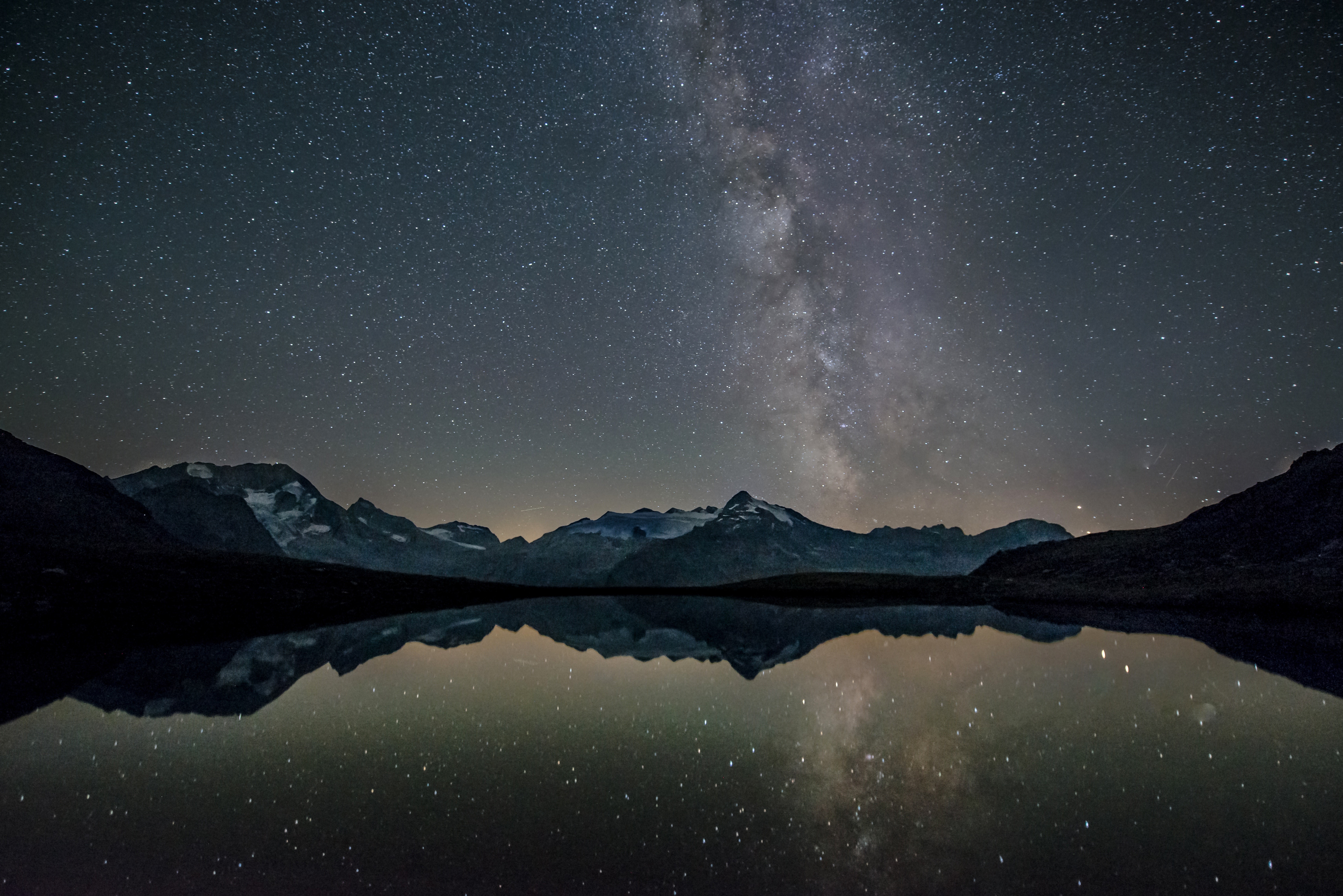 nature, water, stars, snow, HD Wallpaper