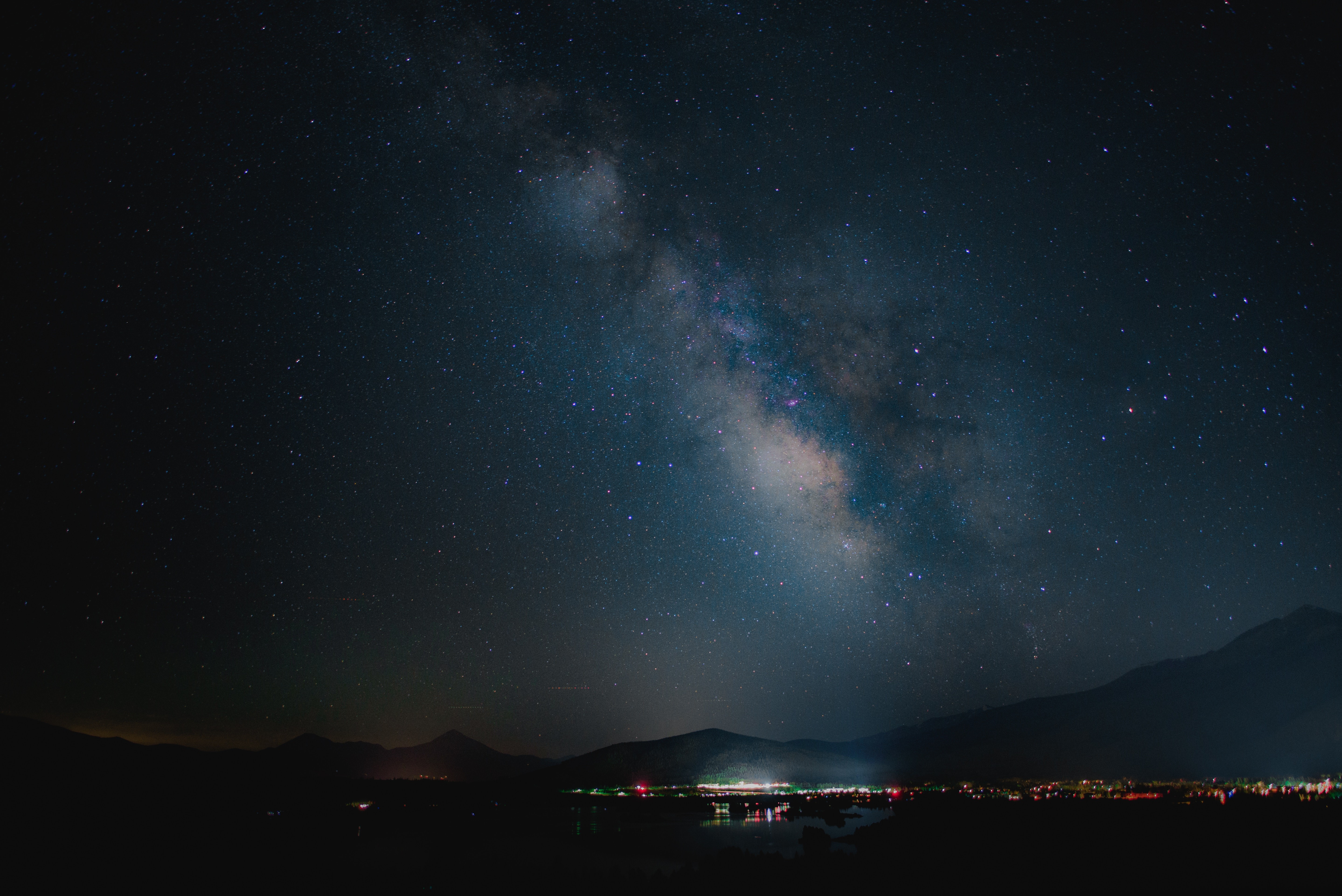 nature, stars, trees, HD Wallpaper
