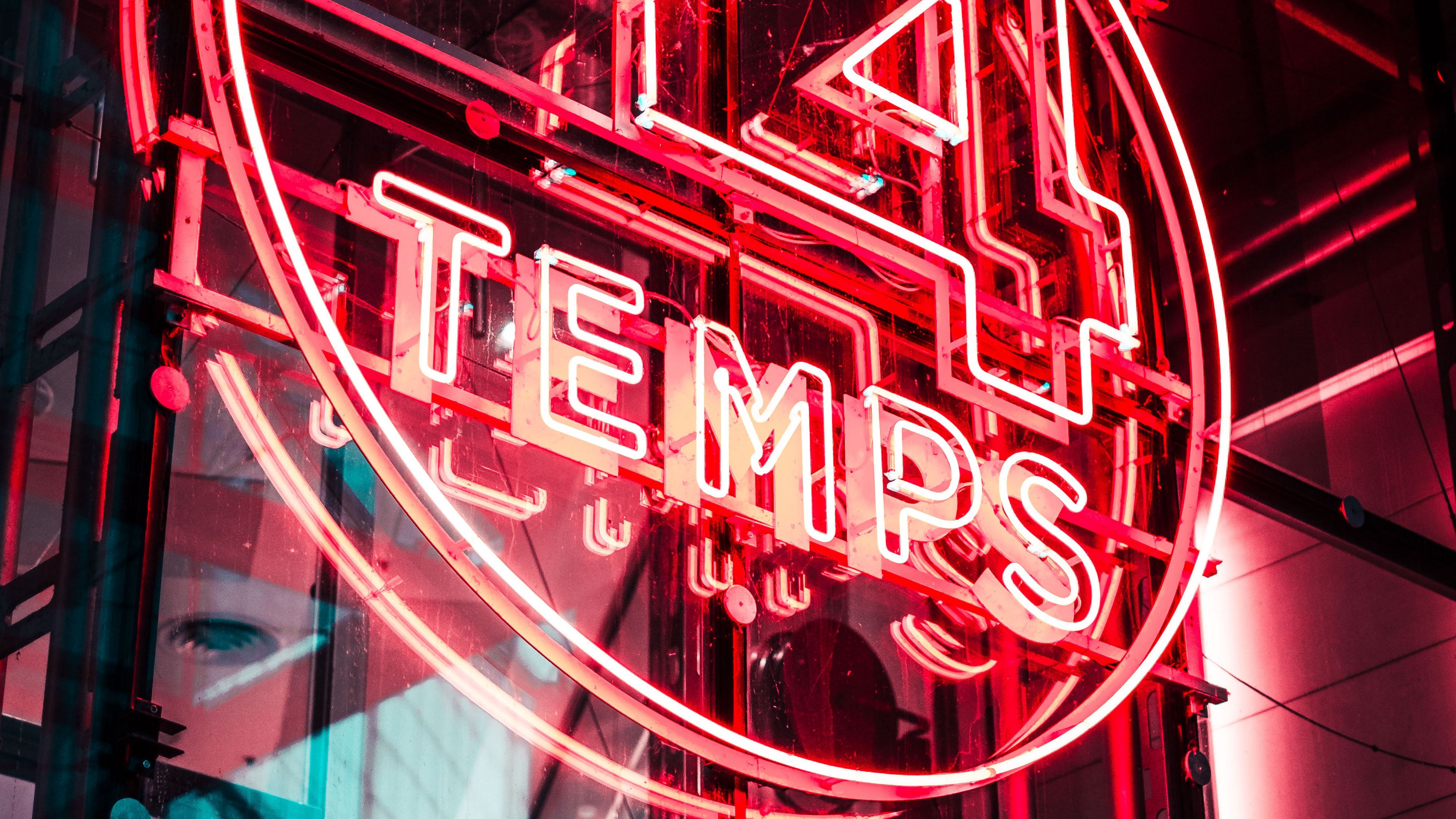 neon, signboard, inscription, light, red, electric, 4k, HD Wallpaper