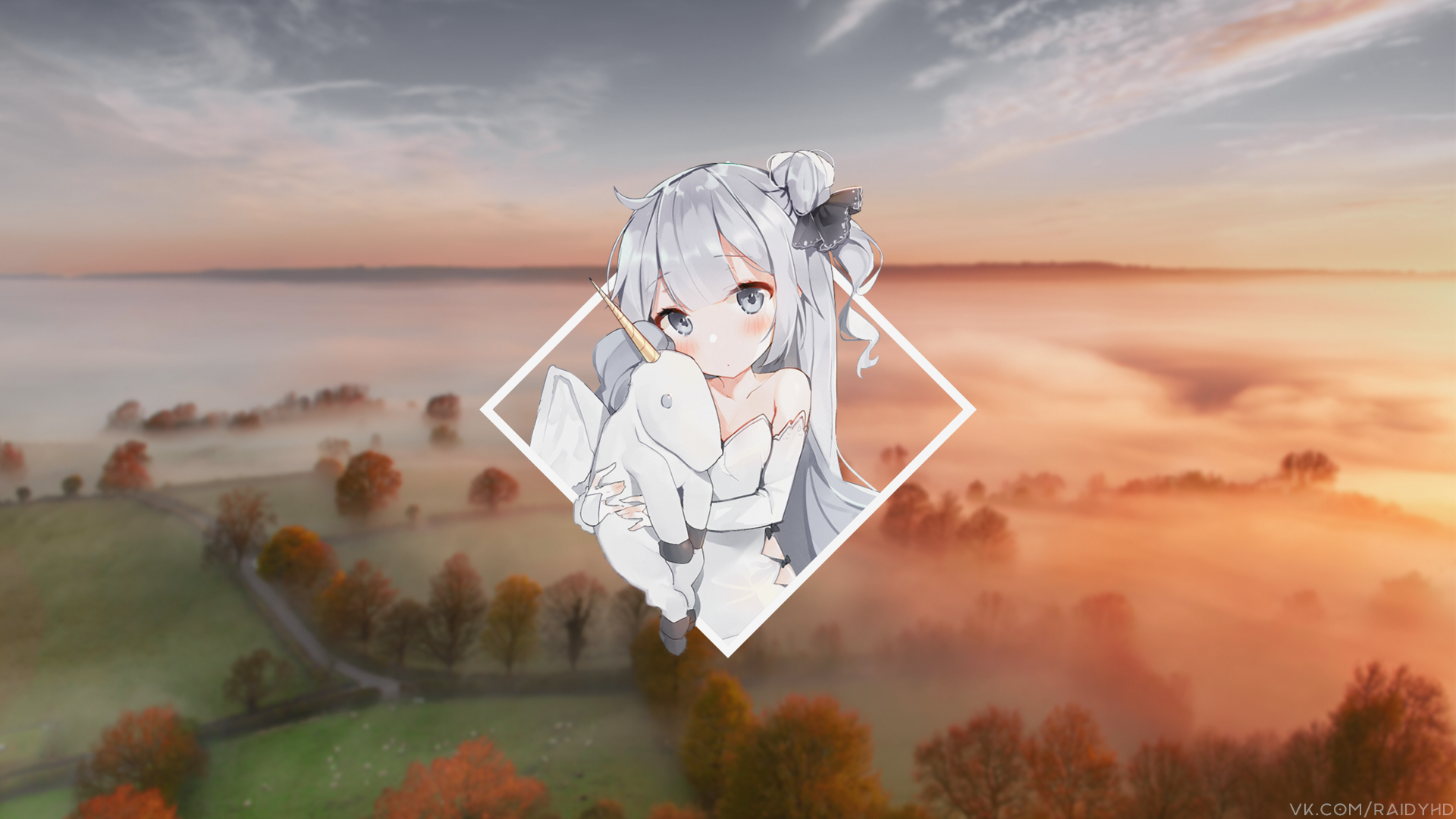 anime, anime girls, picture-in-picture, HD Wallpaper