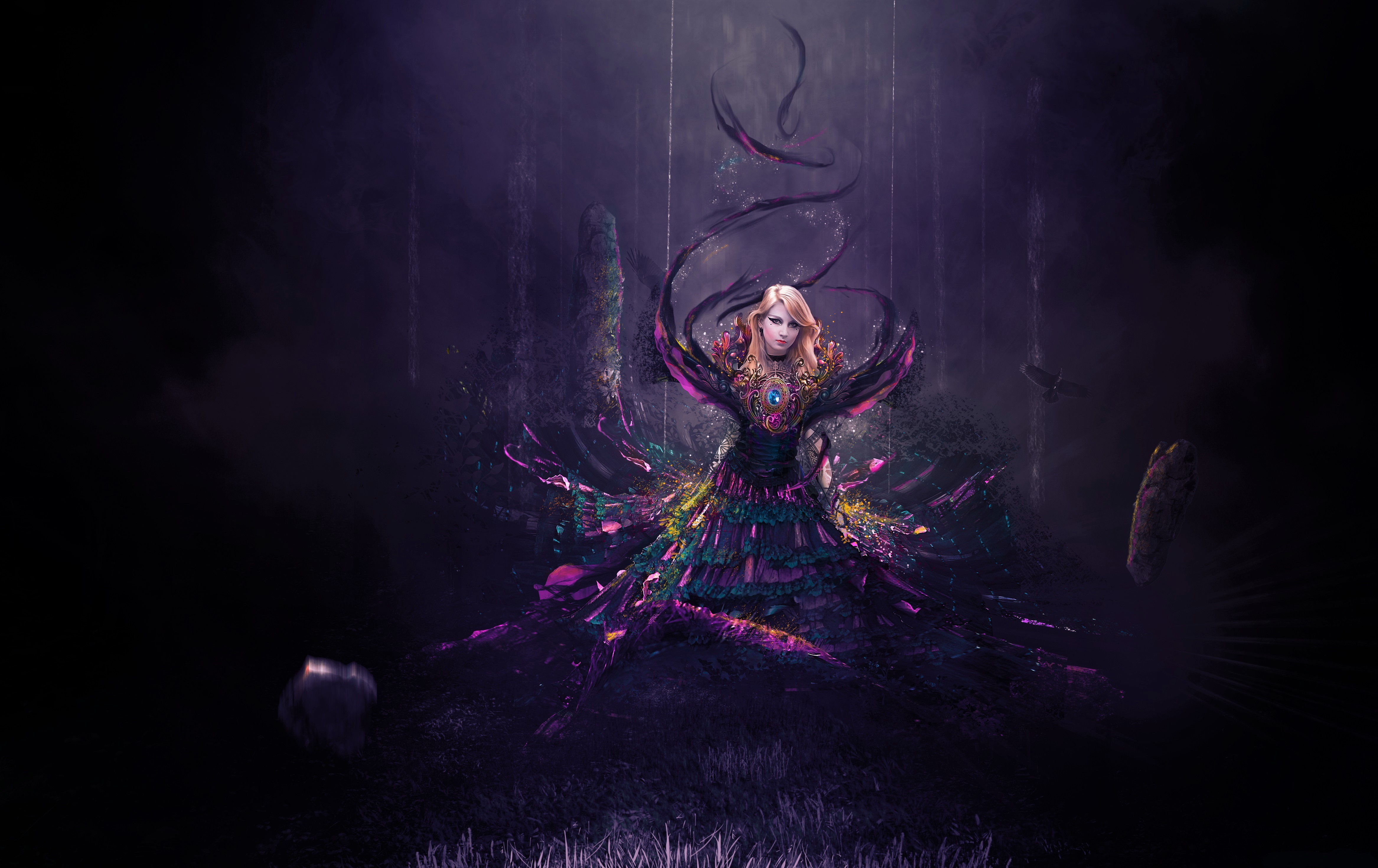 dark, women, fantasy girl, fantasy art, HD Wallpaper