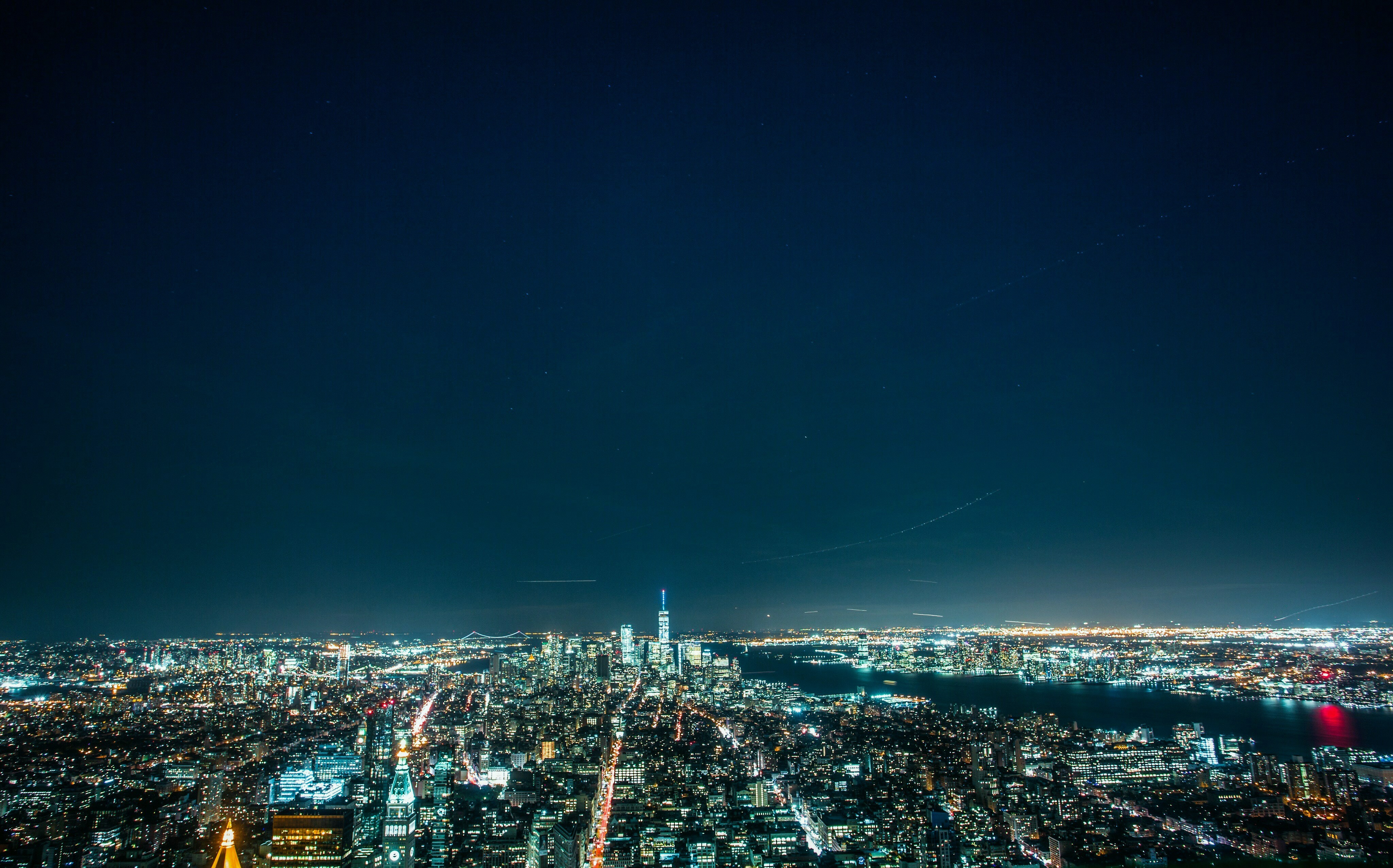 cityscape, night, New York City, HD Wallpaper
