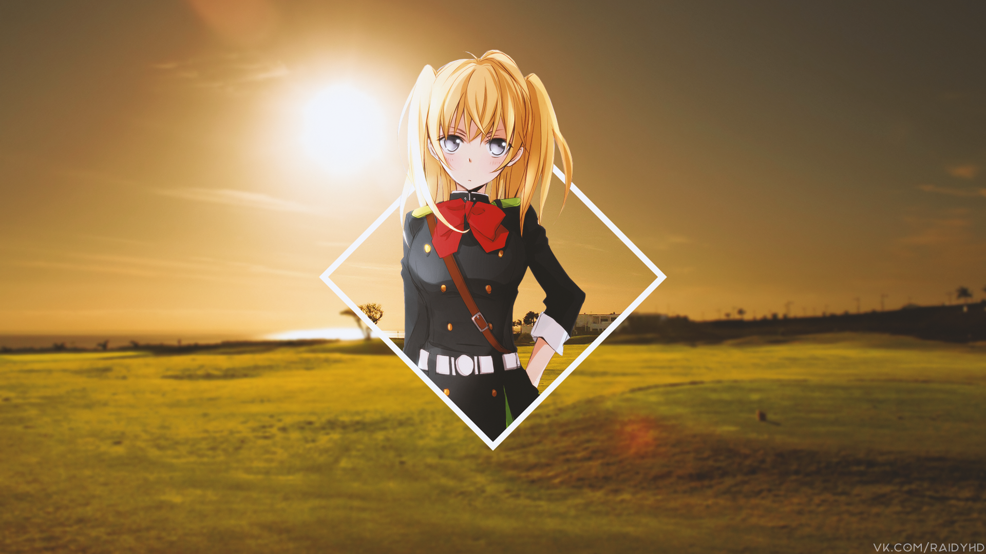 Sanguu Mitsuba, anime, anime girls, picture-in-picture, Owari No Seraph, HD Wallpaper