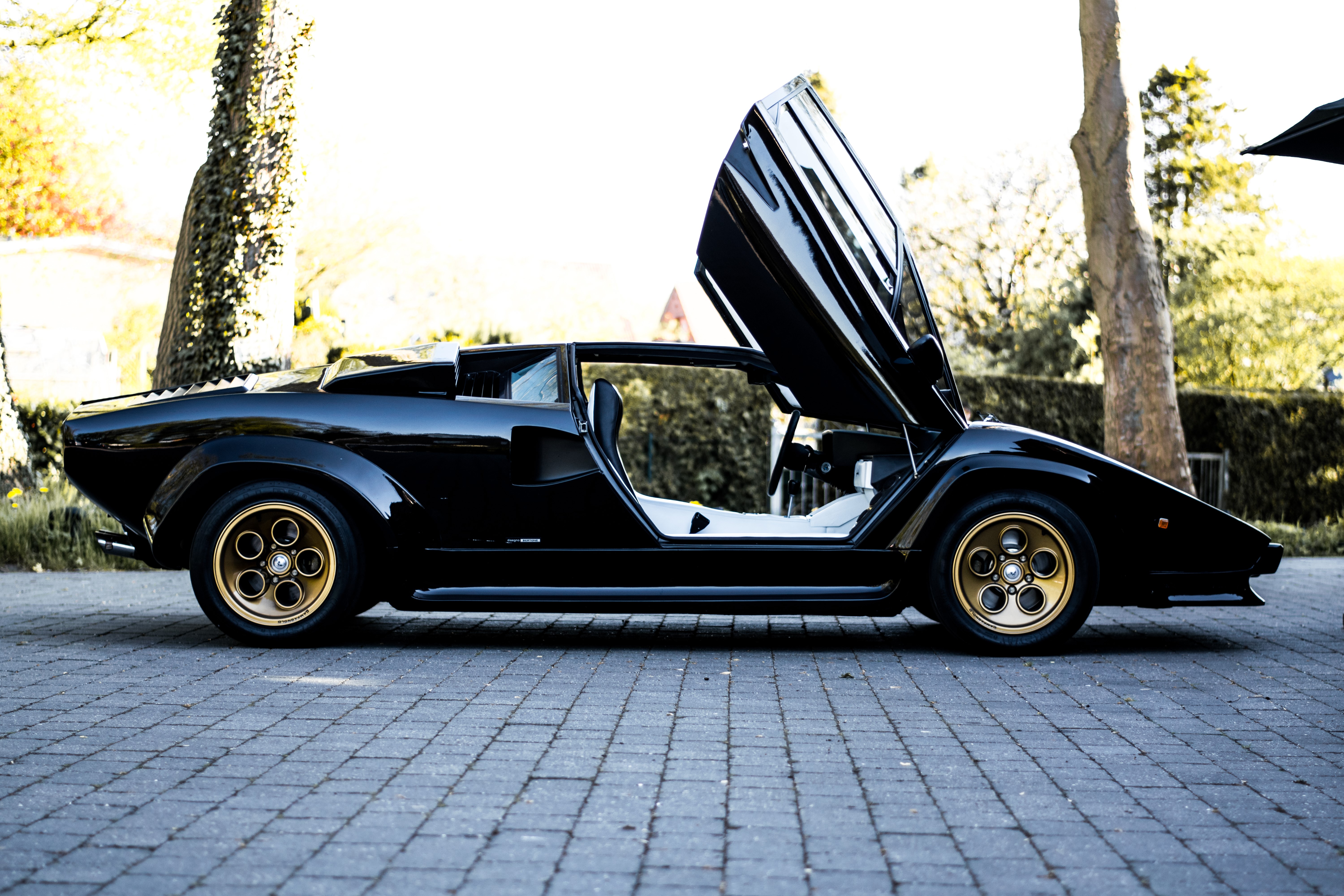 Lamborghini, Lamborghini Countach, black cars, HD Wallpaper