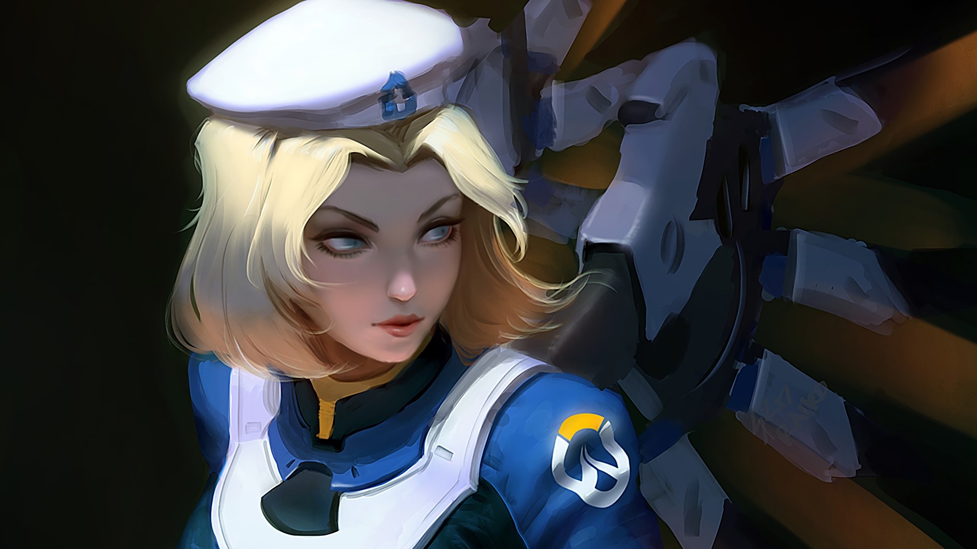 video games, Overwatch, Combat Medic Ziegler, Mercy (Overwatch), blonde, HD Wallpaper