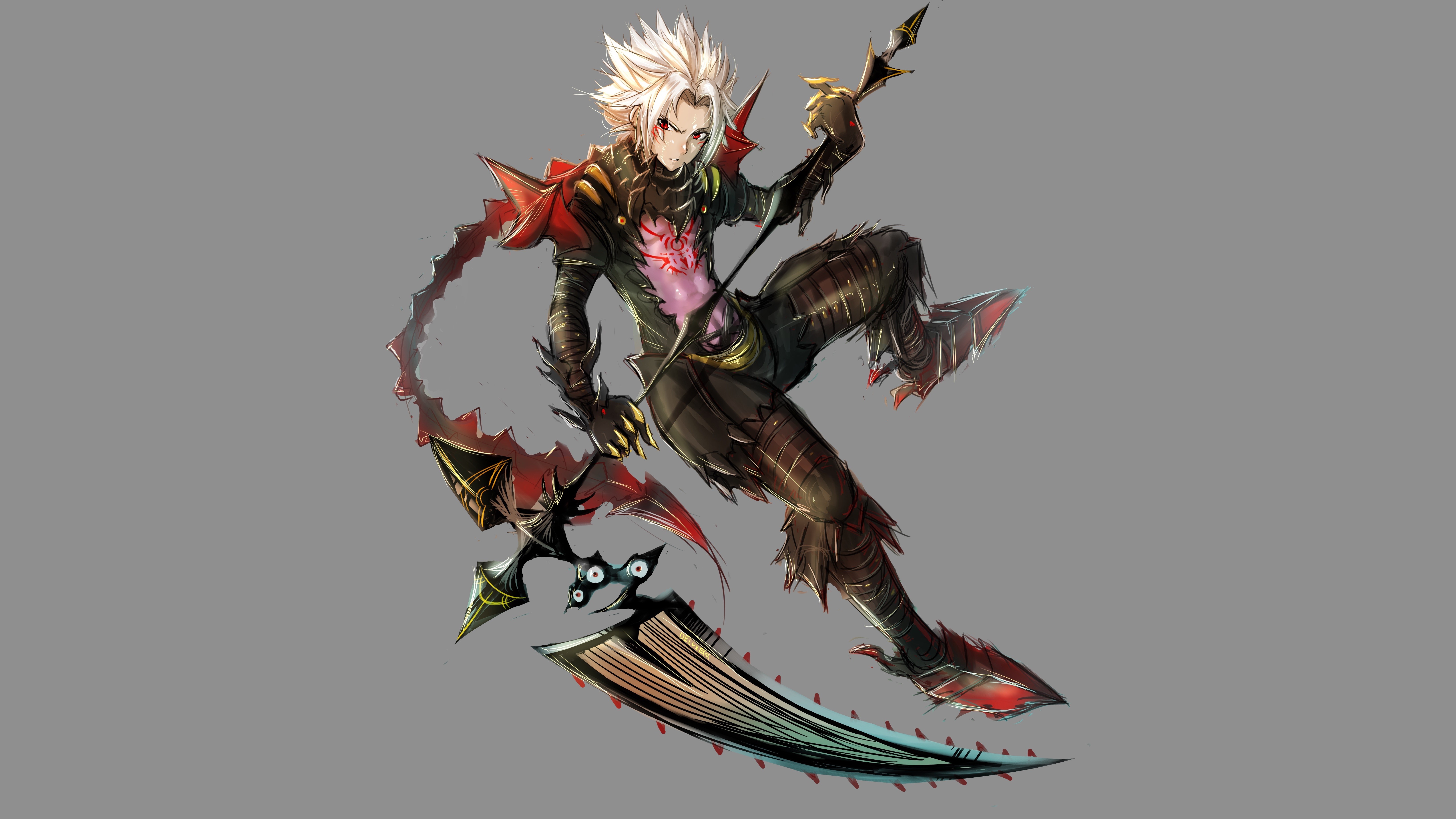 Haseo, .hack//G.U., anime boys, simple background, anime, HD Wallpaper