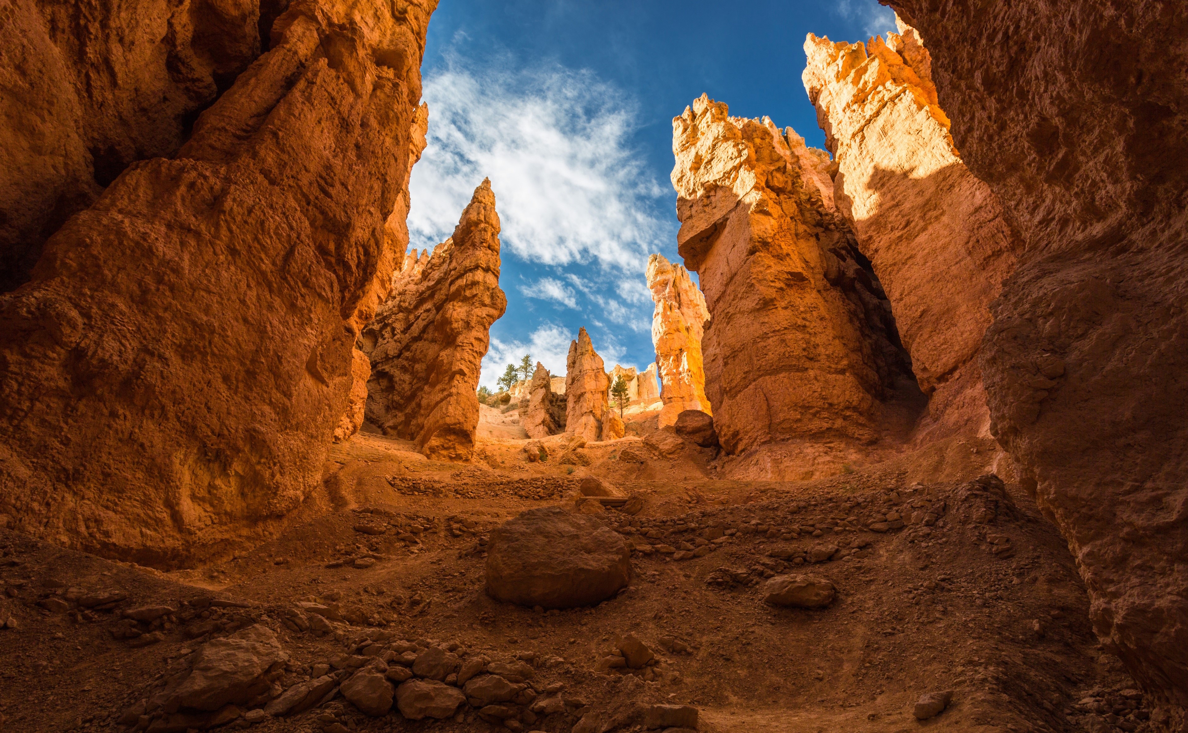 nature, sky, rock, blue, landscape, HD Wallpaper