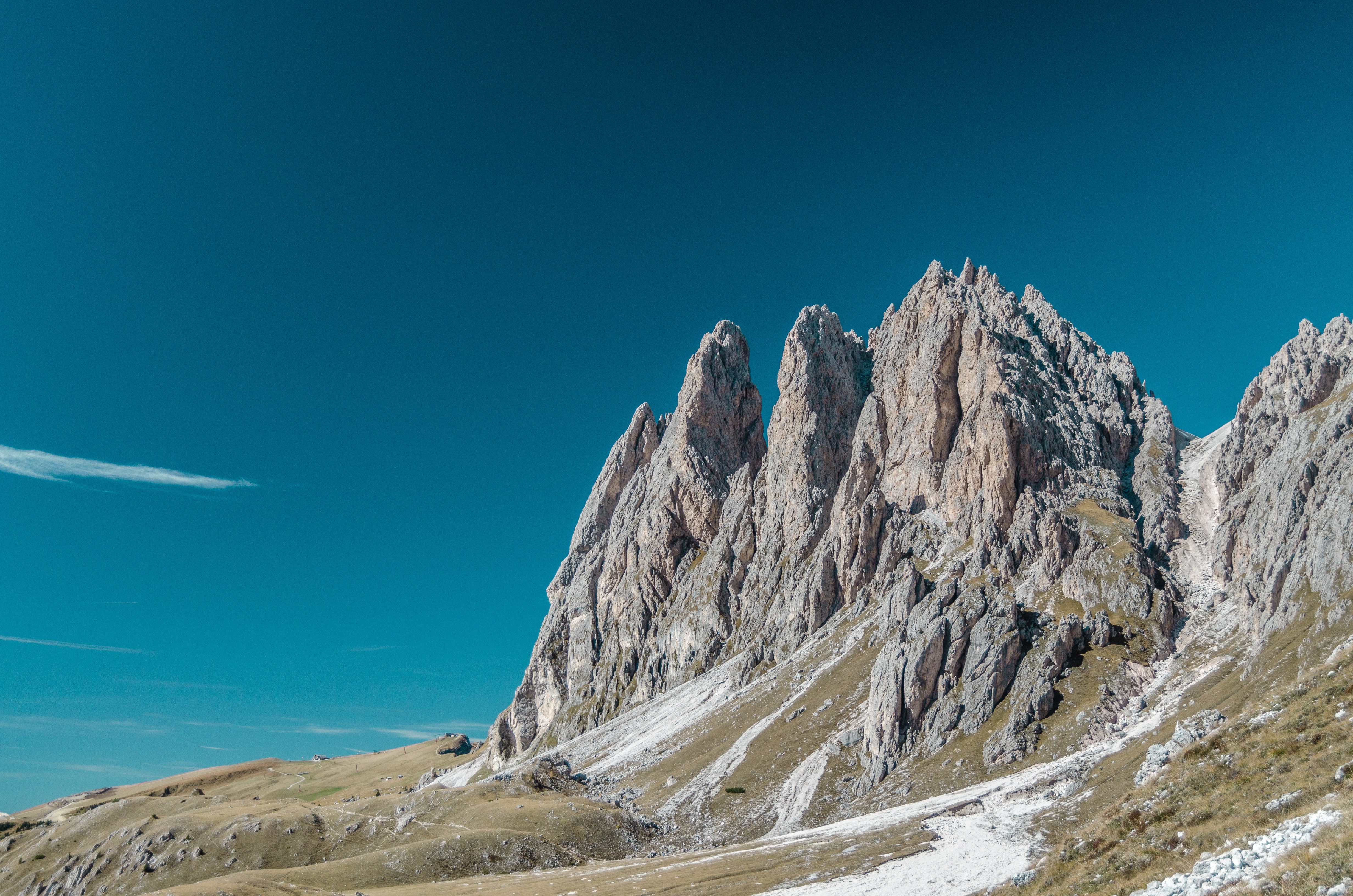 rocks, clear sky, nature, mountains, HD Wallpaper