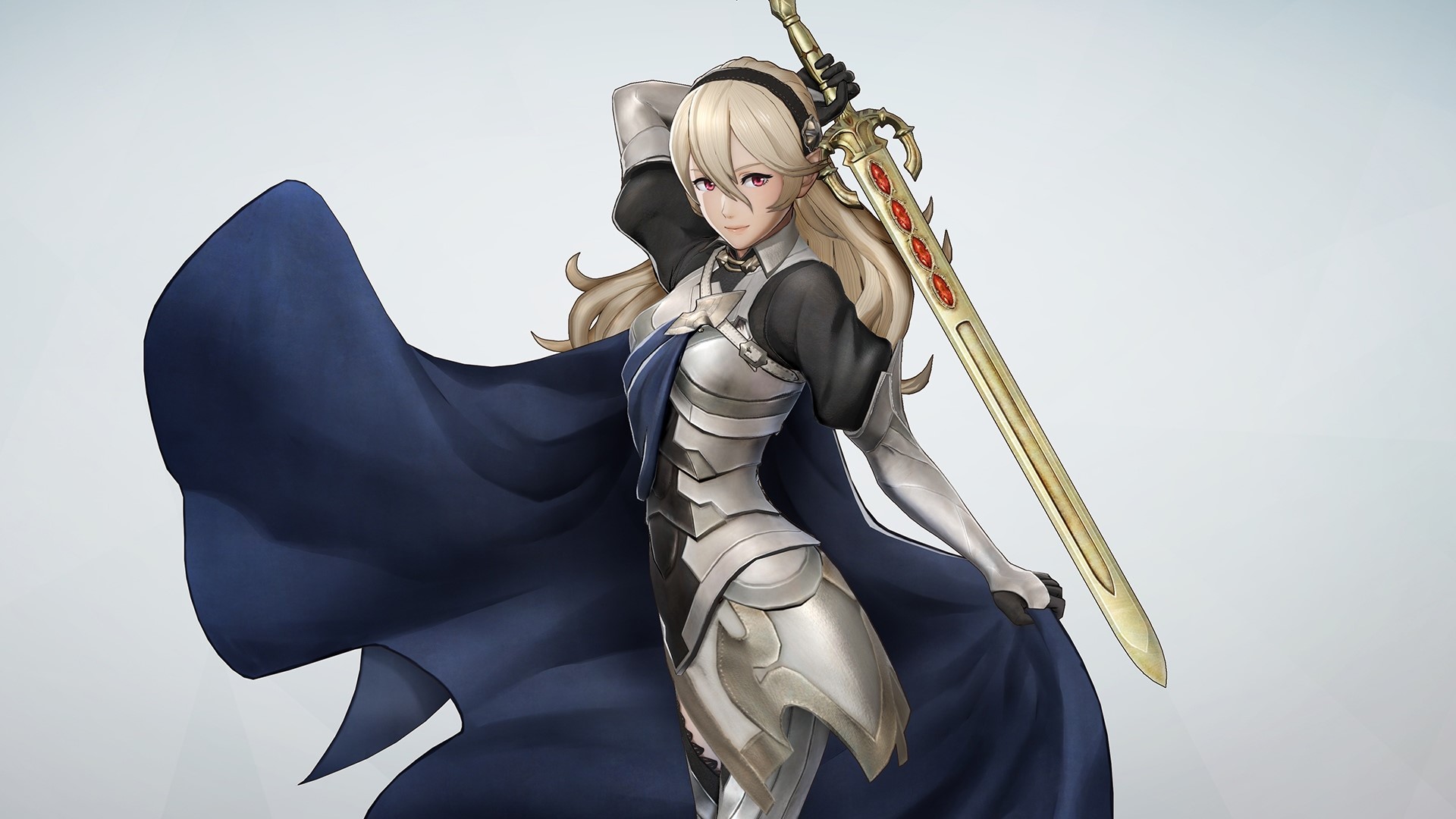 video games, Fire Emblem, warrior, sword, blonde, cape, artwork, digital art, Corrin, HD Wallpaper