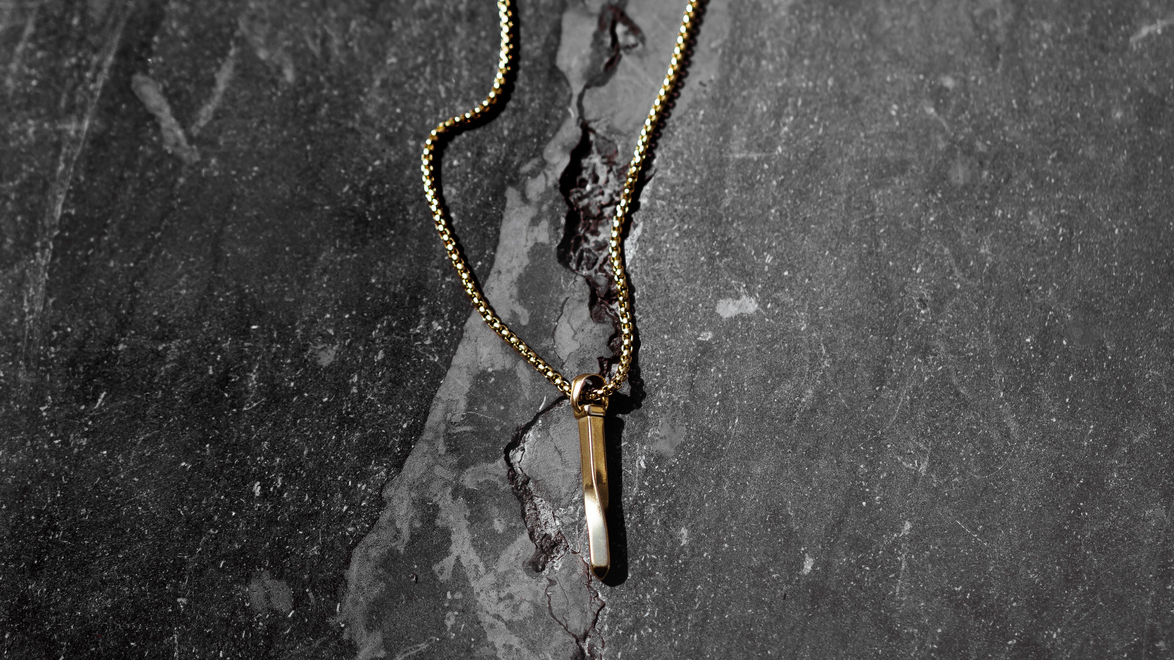 chain, pendant, decoration, gold, jewel, 4k, HD Wallpaper