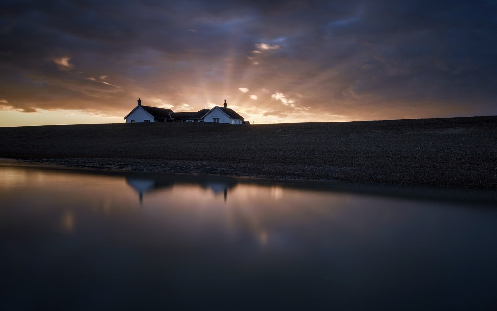 dark, house, sky, HD Wallpaper