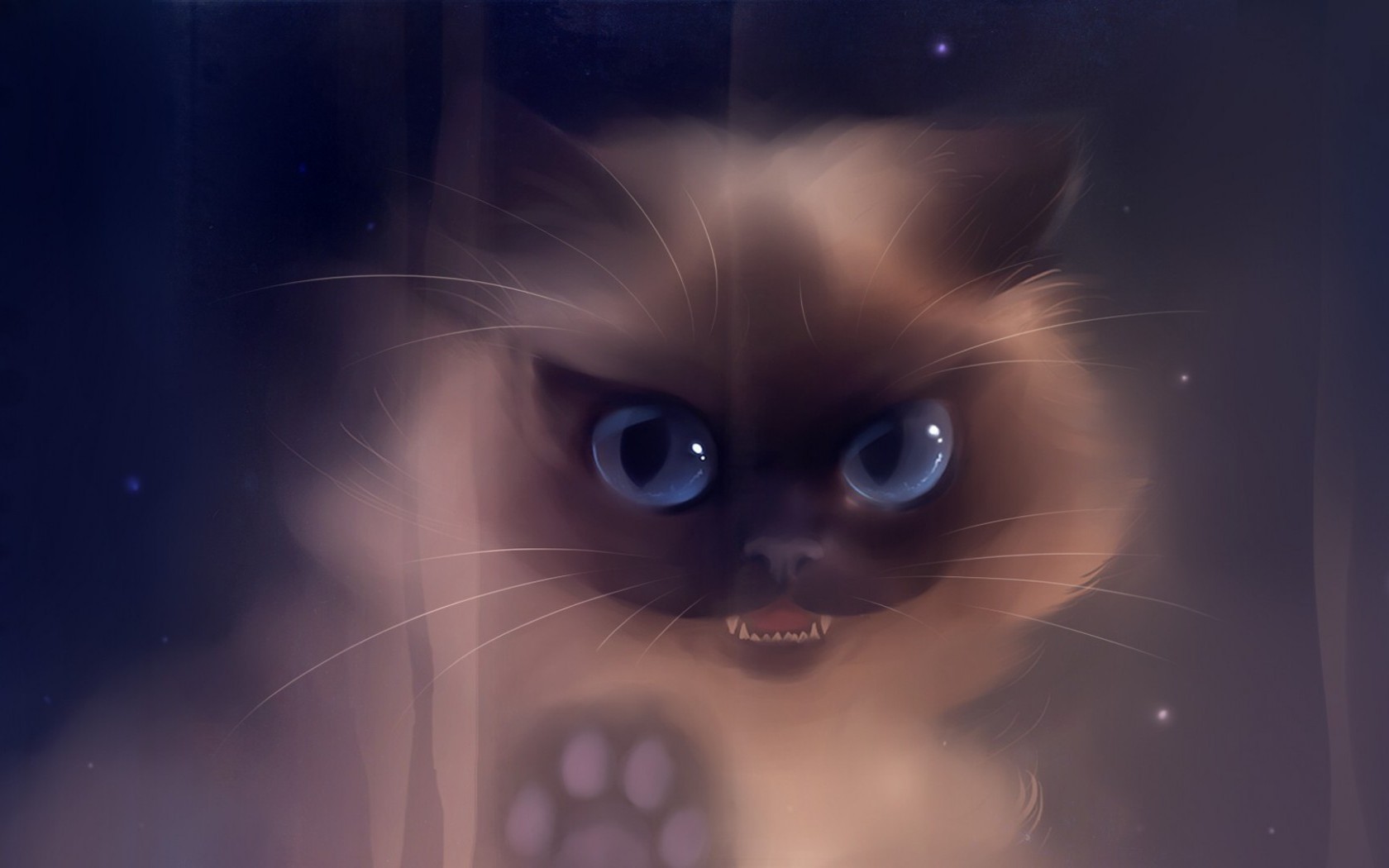 cats, artwork, illustration, painting, animals, HD Wallpaper
