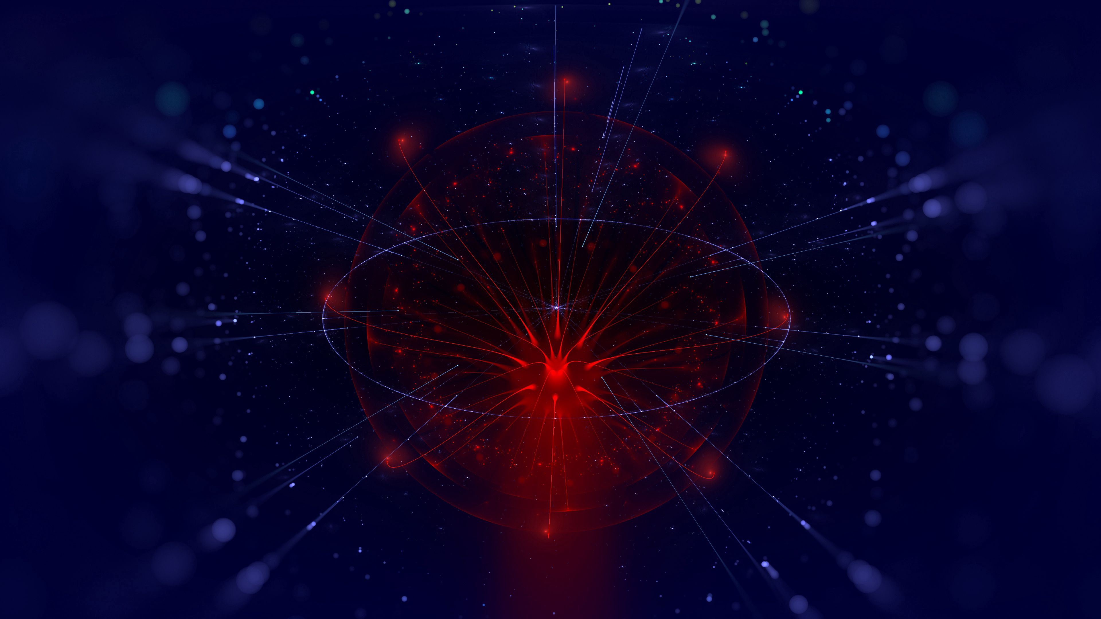 glow, sparkles, rays, lines, abstraction, fractal, 4k, HD Wallpaper