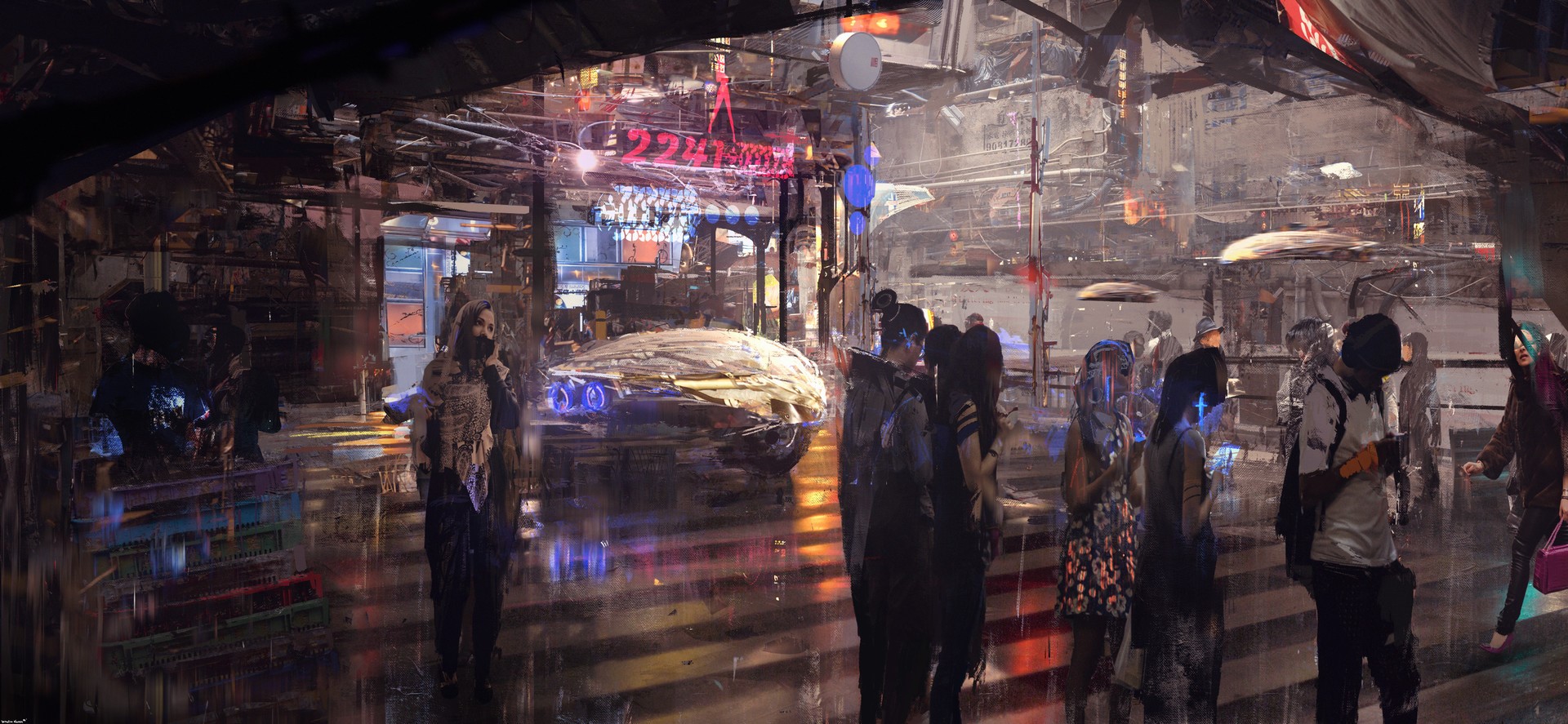 cyber, cyberpunk, science fiction, fantasy art, digital art, HD Wallpaper