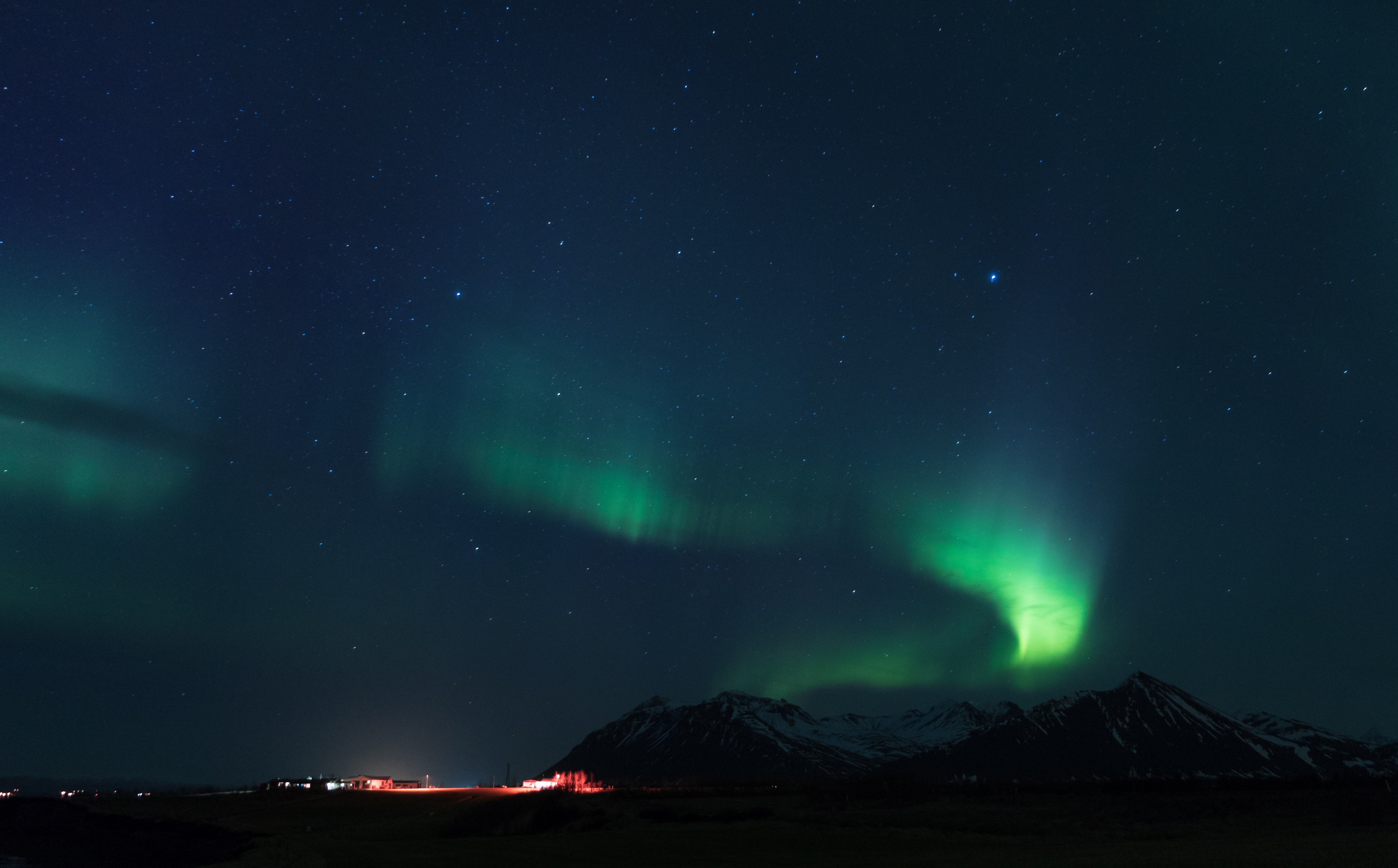 aurorae, night, nature, starry night, HD Wallpaper