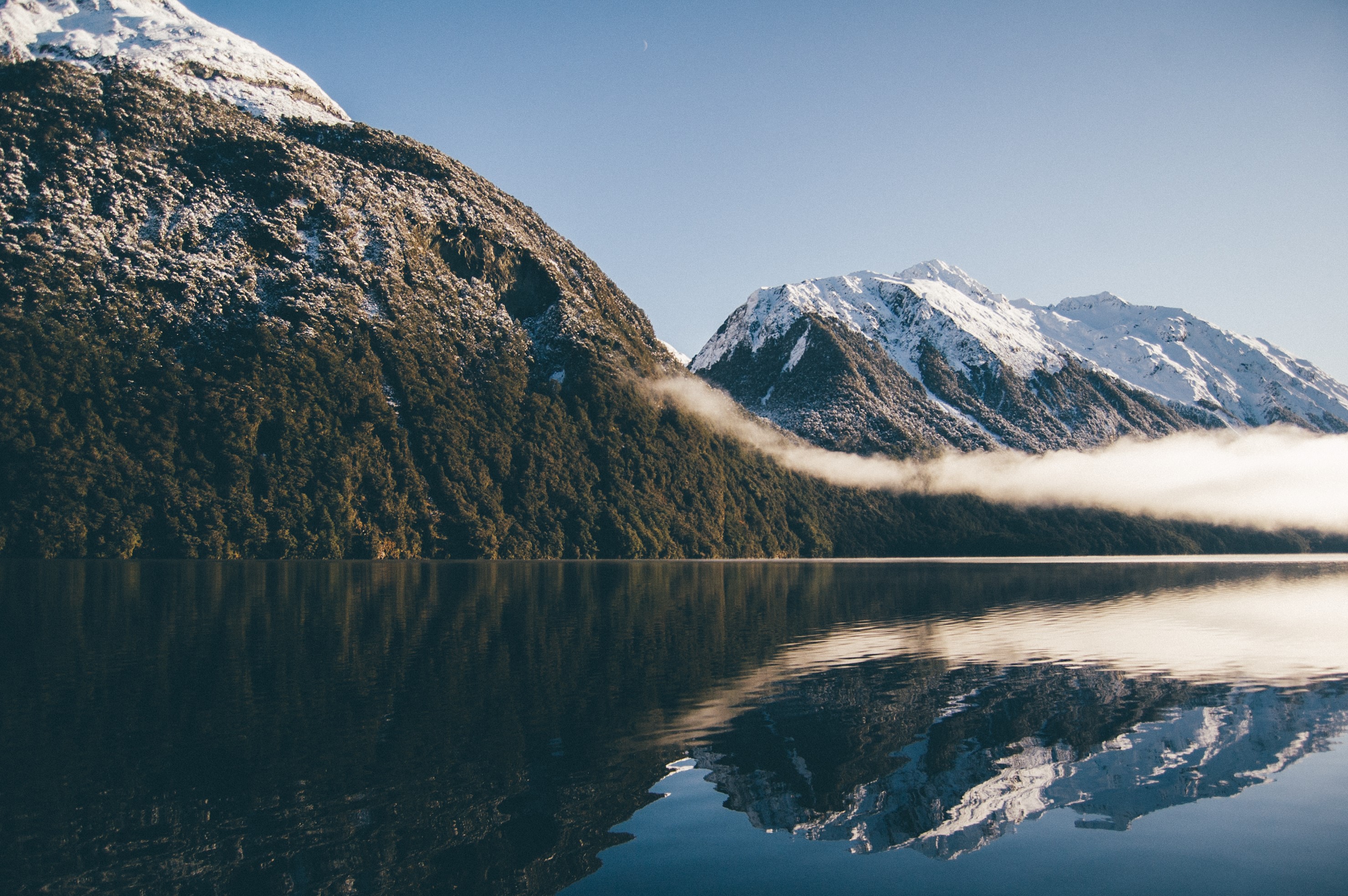 water, landscape, nature, snow, mountains, HD Wallpaper