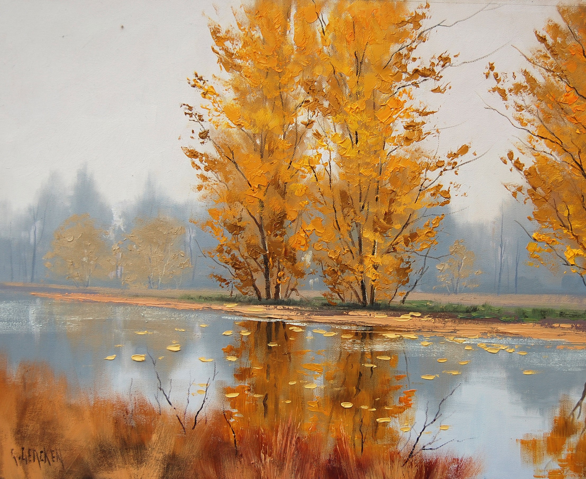 artwork, painting, nature, HD Wallpaper