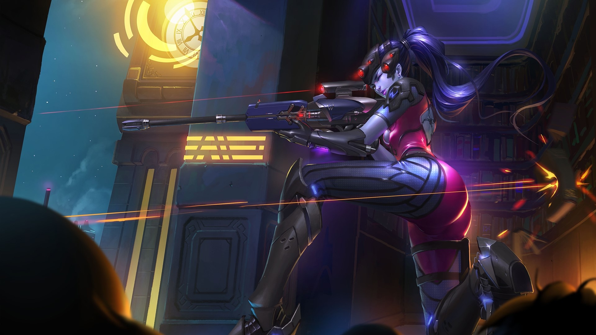 Overwatch, video games, Widowmaker (Overwatch), digital art, tight clothing, HD Wallpaper