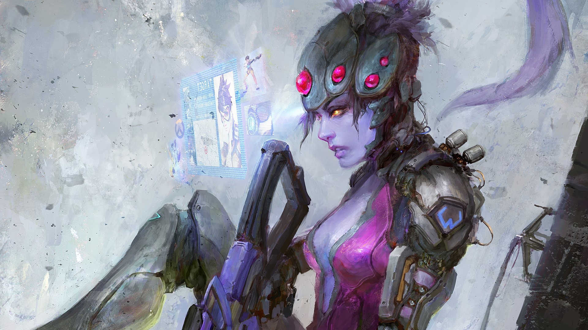 Overwatch, video games, Widowmaker (Overwatch), digital art, HD Wallpaper