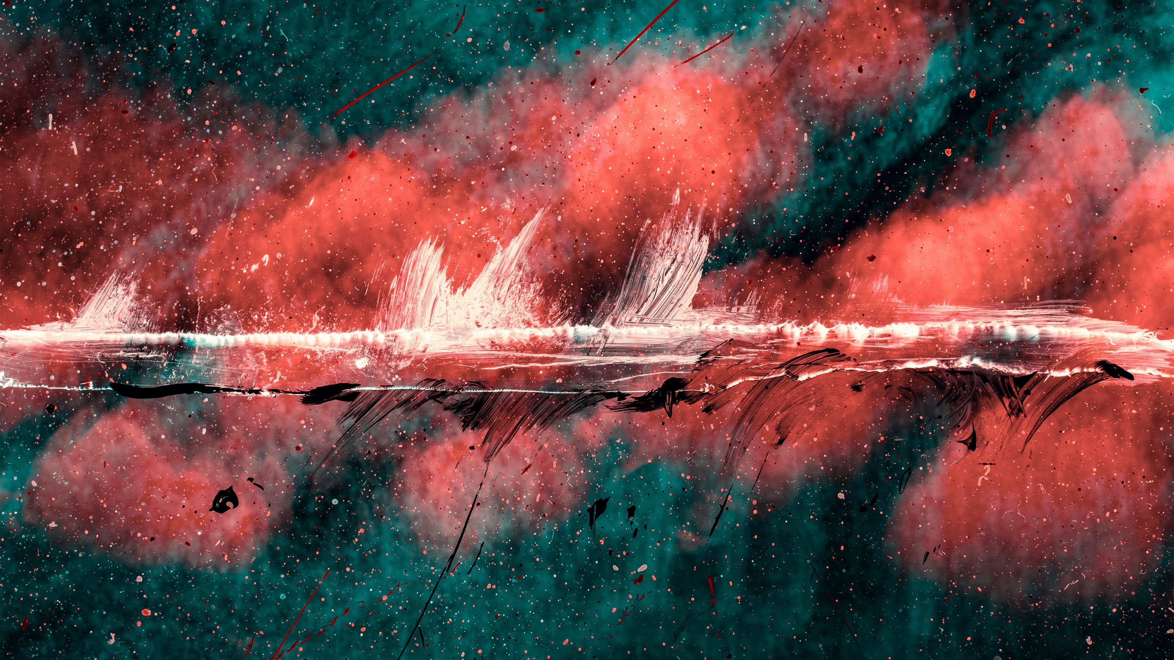 paint, stains, splashes, abstraction, 4k, HD Wallpaper