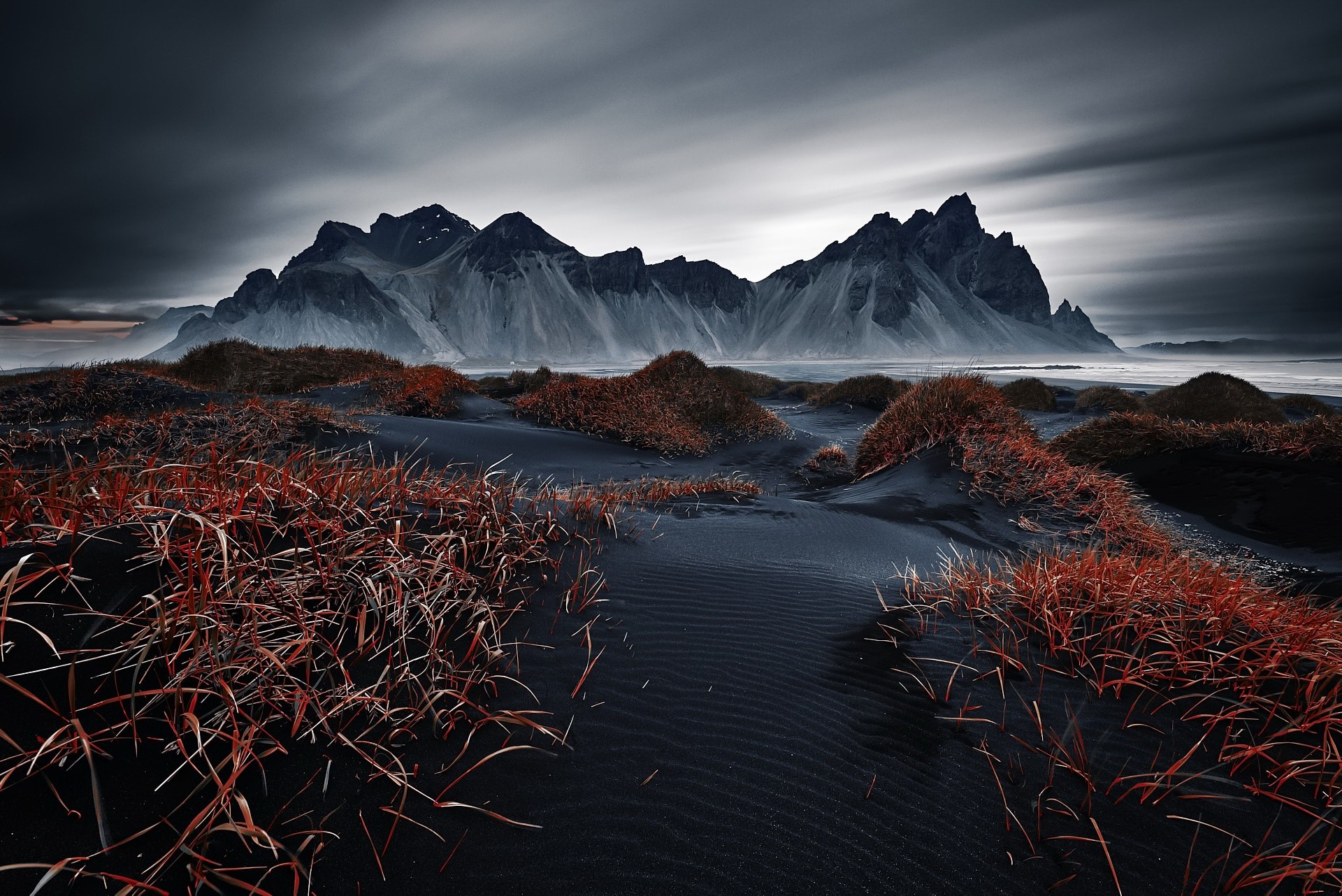 Iceland, dark, sky, nature, landscape, HD Wallpaper