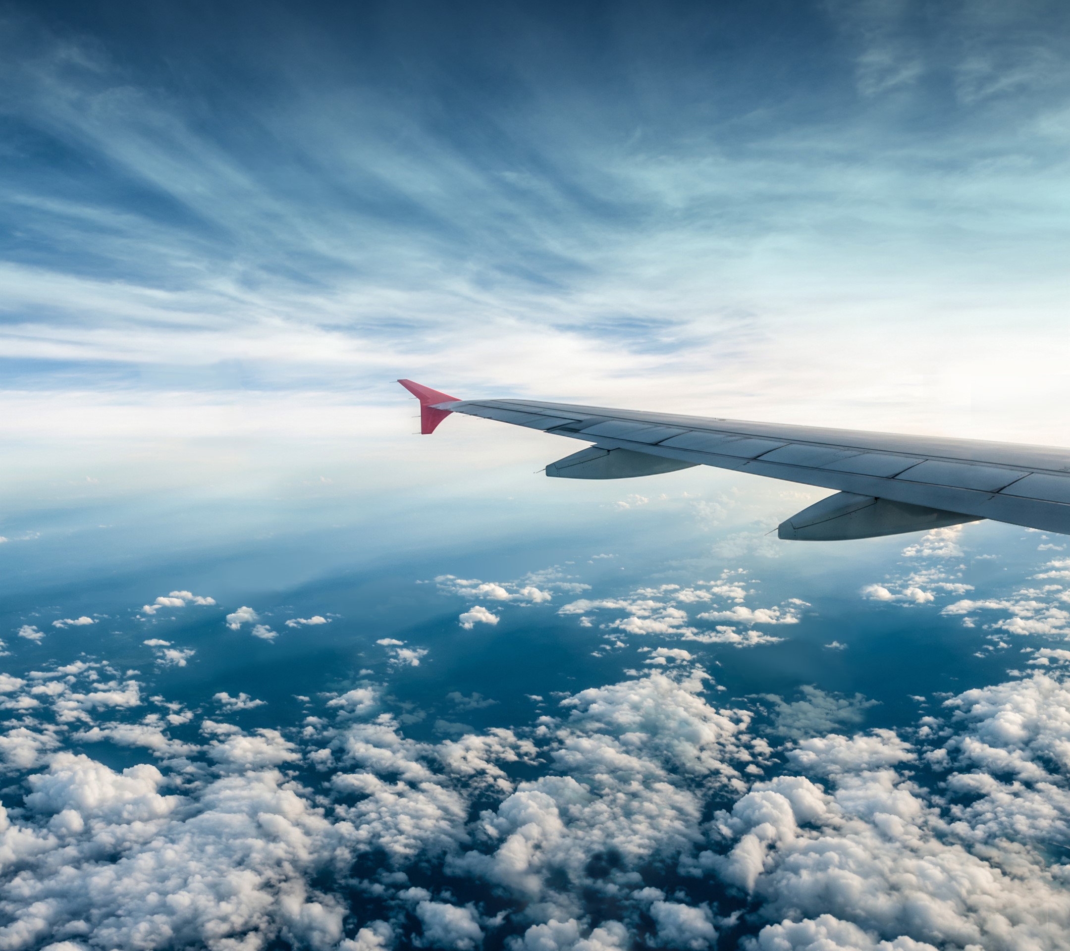sky, clouds, airplane, HD Wallpaper