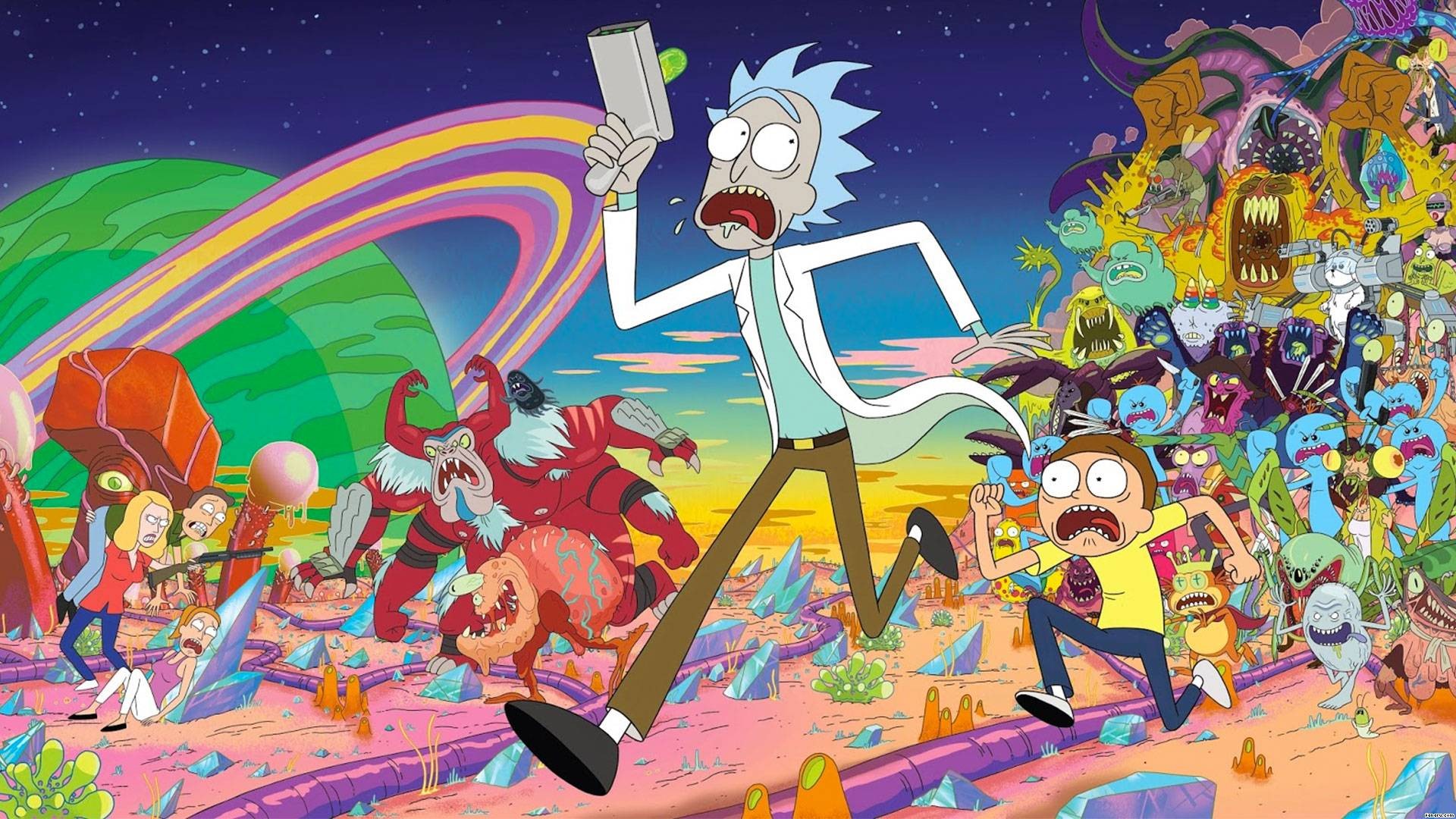 Rick and Morty, TV, Adult Swim, Rick Sanchez, Morty Smith, Jerry Smith, Beth Smith, Summer Smith, HD Wallpaper