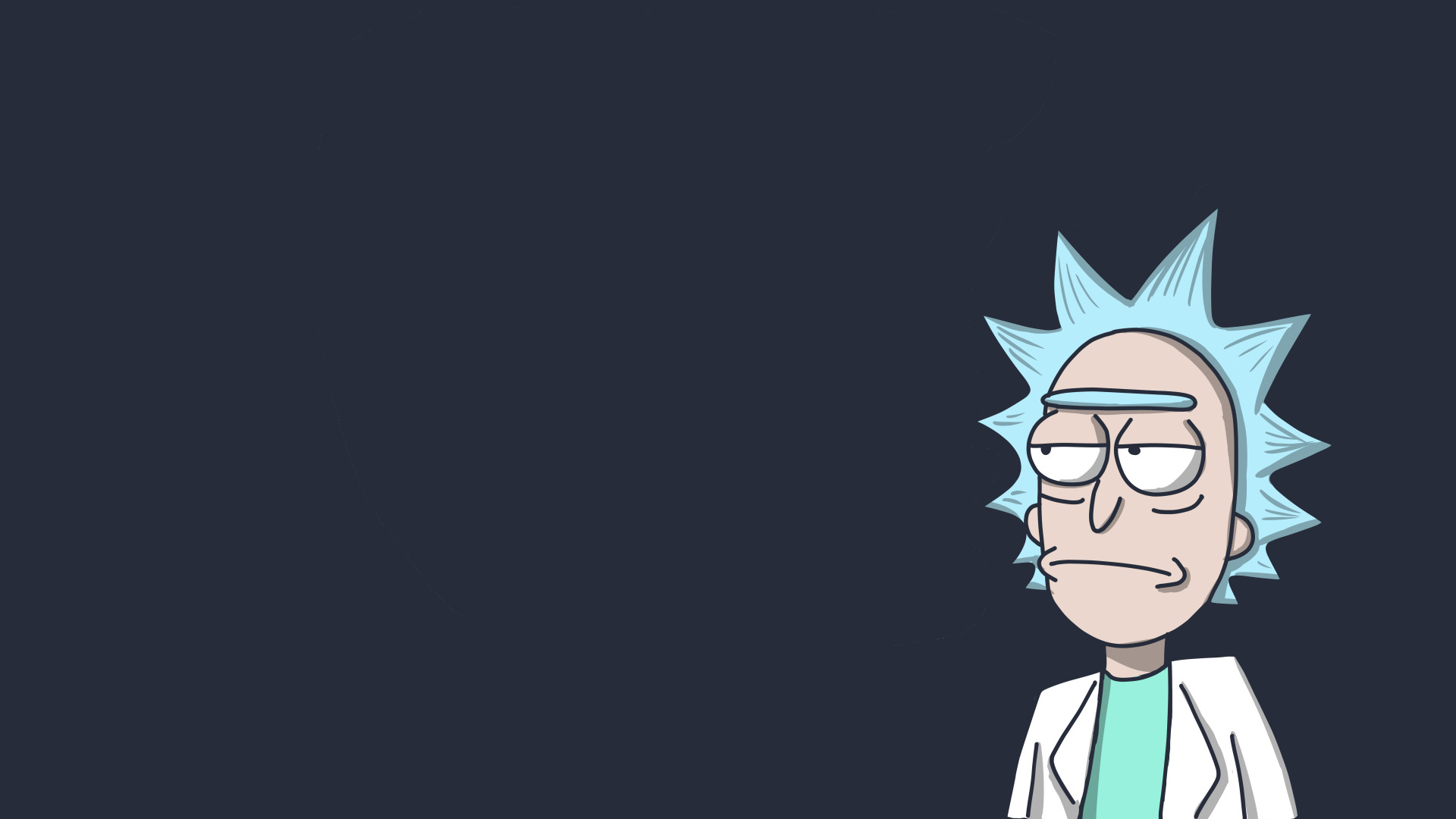 Rick and Morty, Rick Sanchez, TV, Adult Swim, cartoon, cyan, simple, gray, simple background, HD Wallpaper