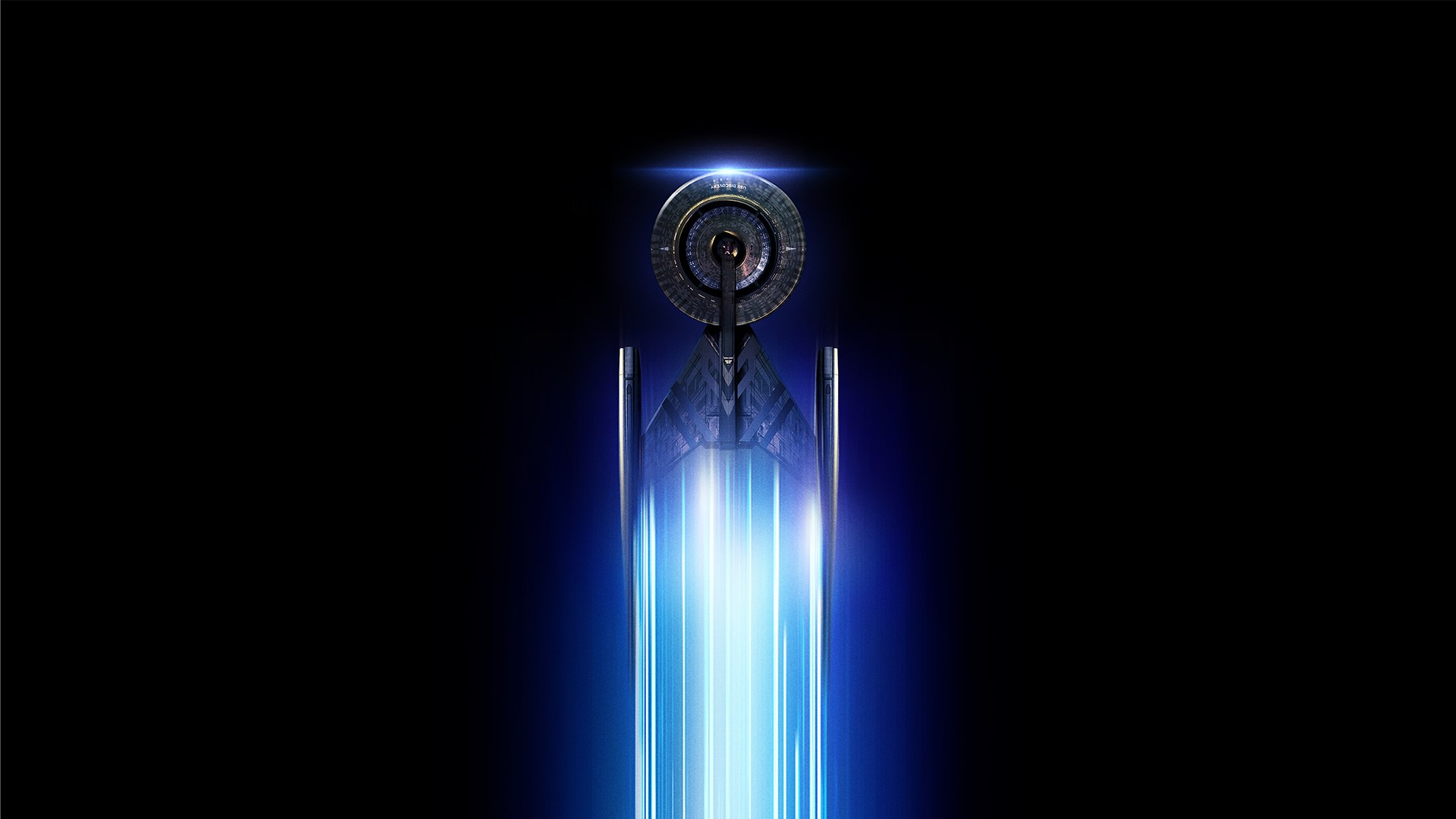 Star Trek, science fiction, TV, black, blue, Star Trek Ships, HD Wallpaper
