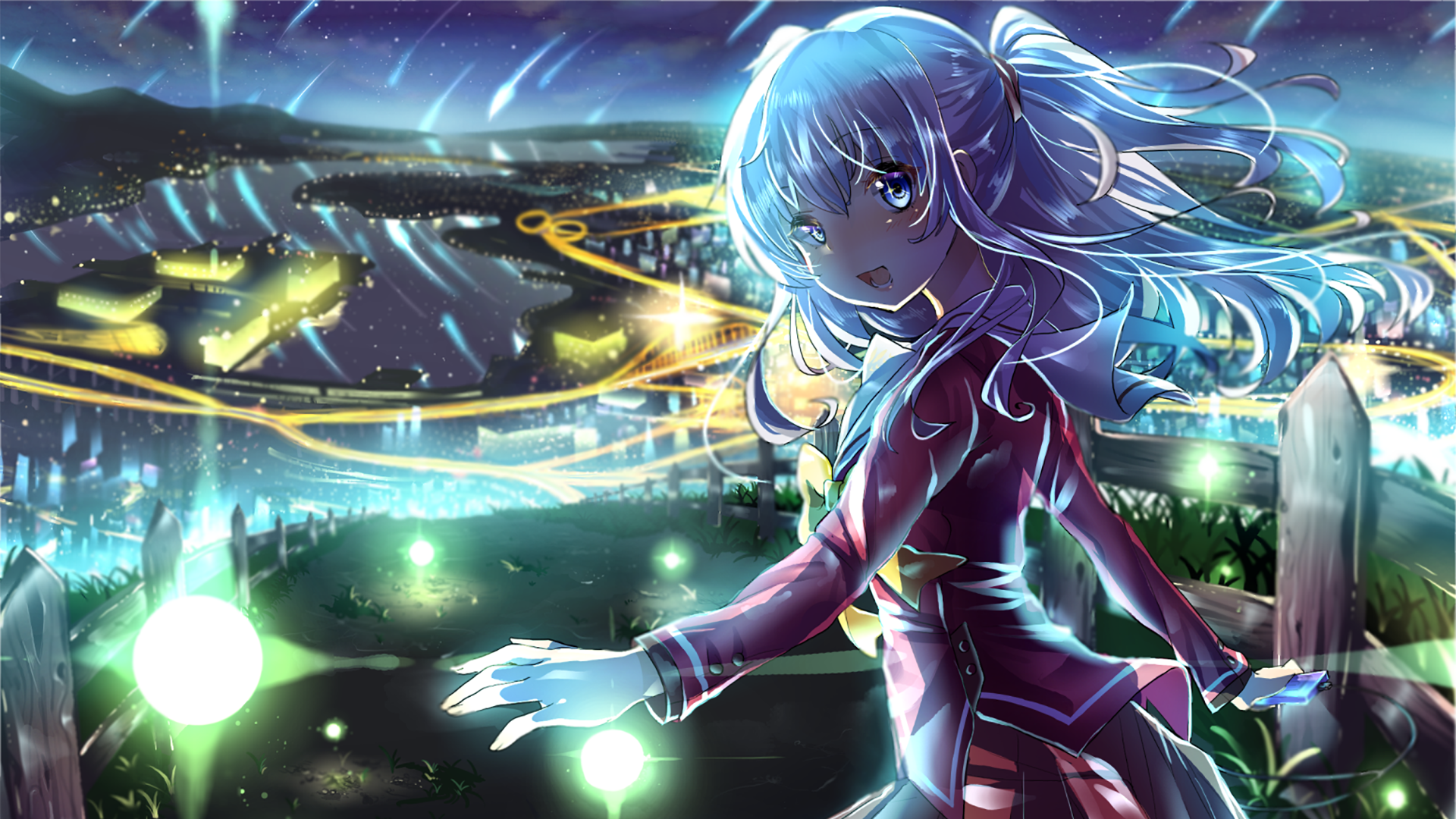 Tomori Nao, sky, Nishimori Yusa, Charlotte (anime), HD Wallpaper