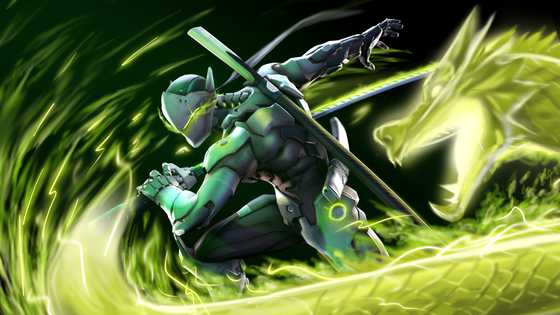 Overwatch, soldier, Genji (Overwatch), video games, HD Wallpaper