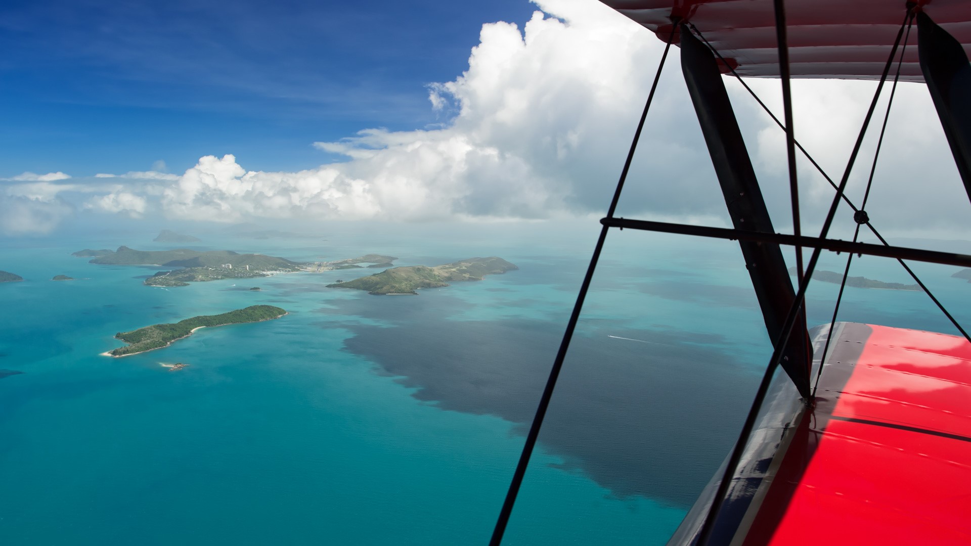 aerial view, island, HD Wallpaper