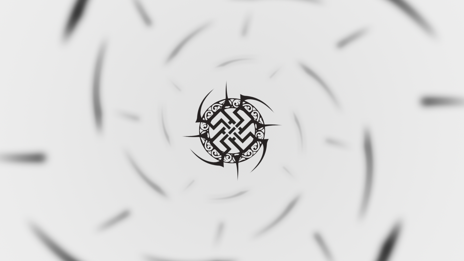minimalism, white, tribal, black, logo, swastika, HD Wallpaper