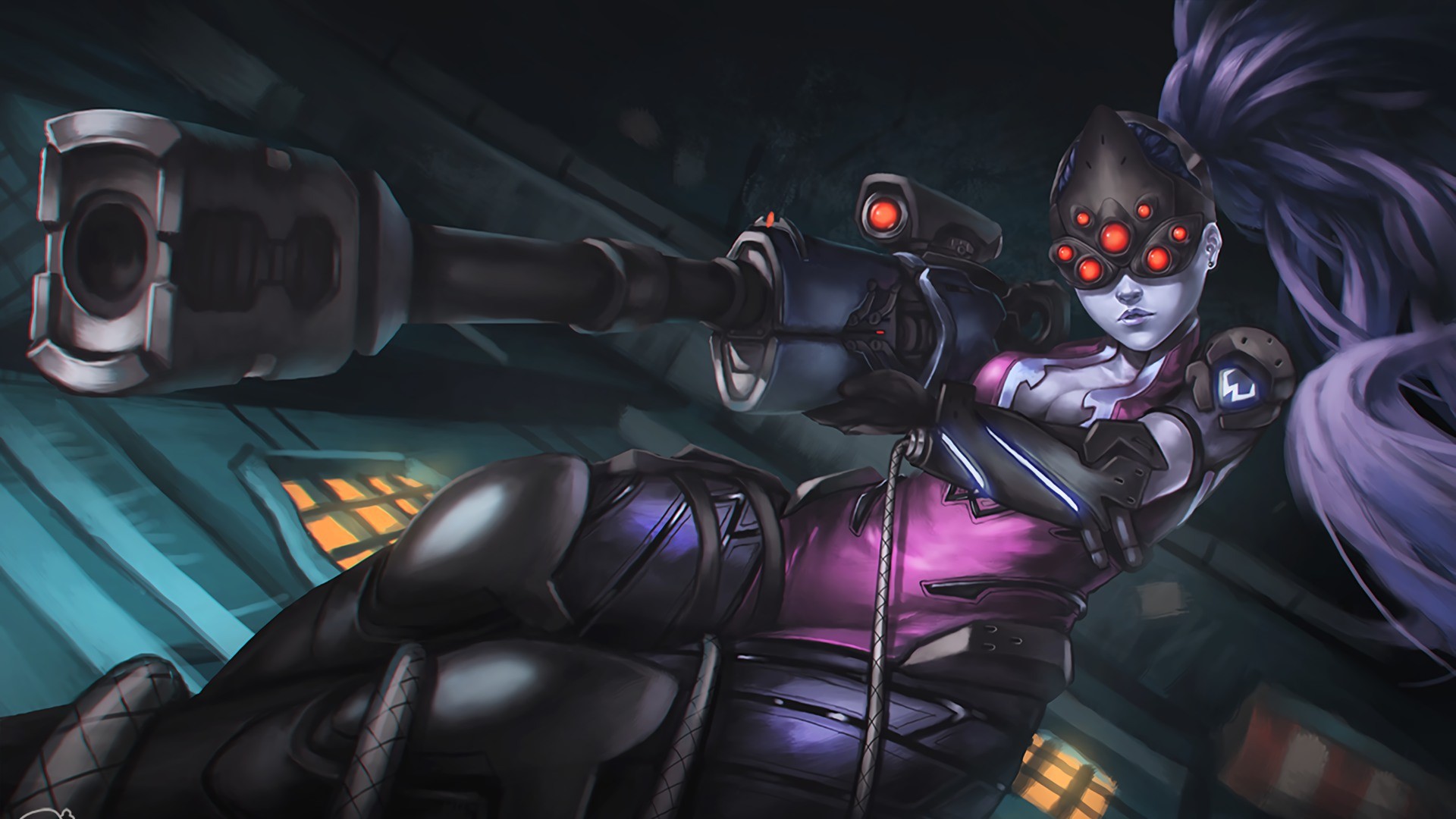 video games, Overwatch, Widowmaker (Overwatch), HD Wallpaper