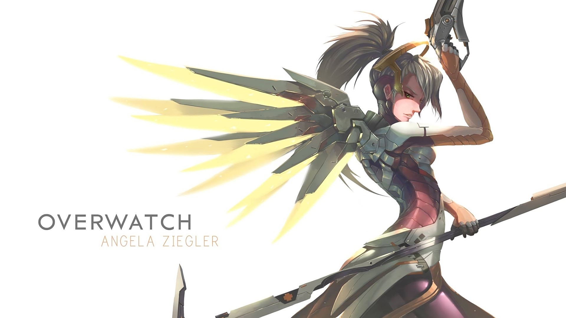 video games, Overwatch, Mercy (Overwatch), HD Wallpaper