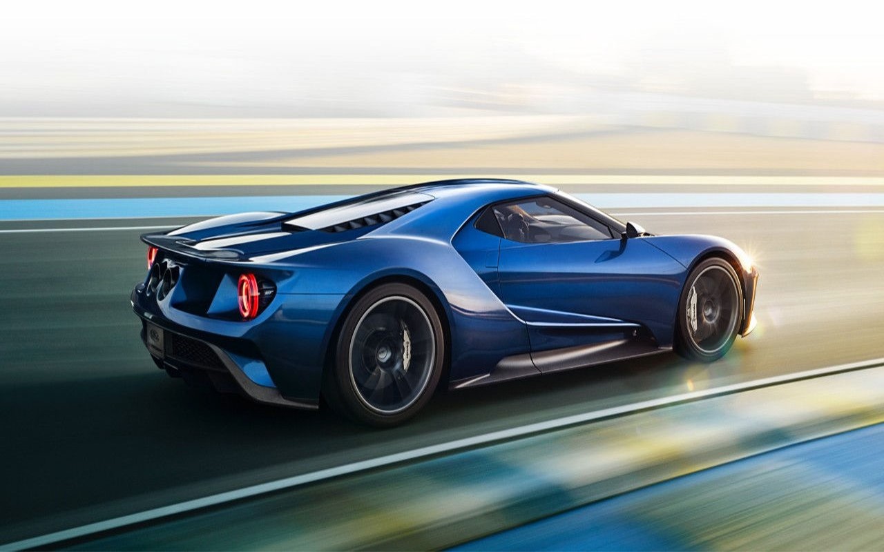 Ford GT, Ford GT 2017, car, vehicle, blue cars, HD Wallpaper