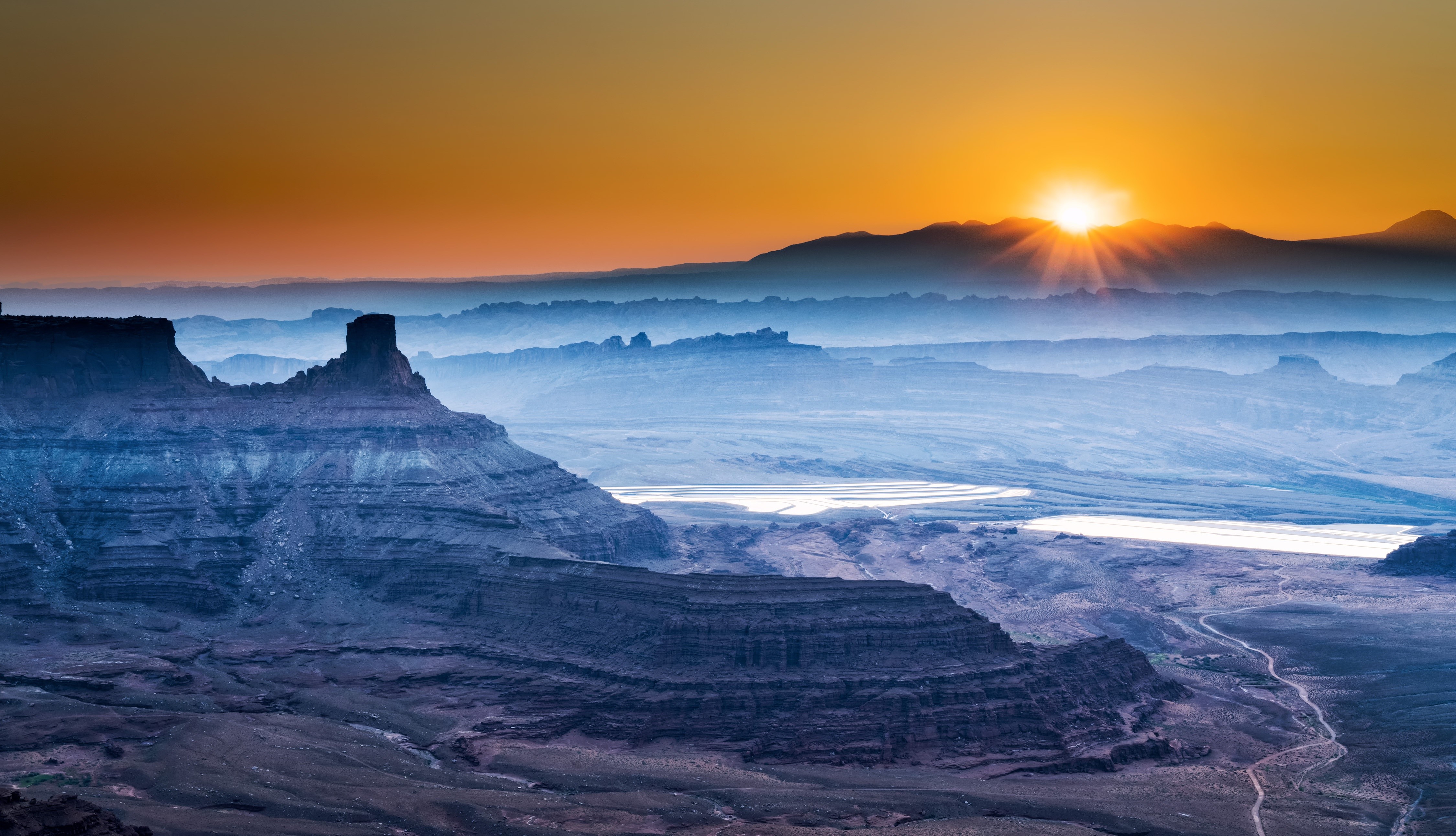 sky, sunlight, canyon, nature, landscape, HD Wallpaper