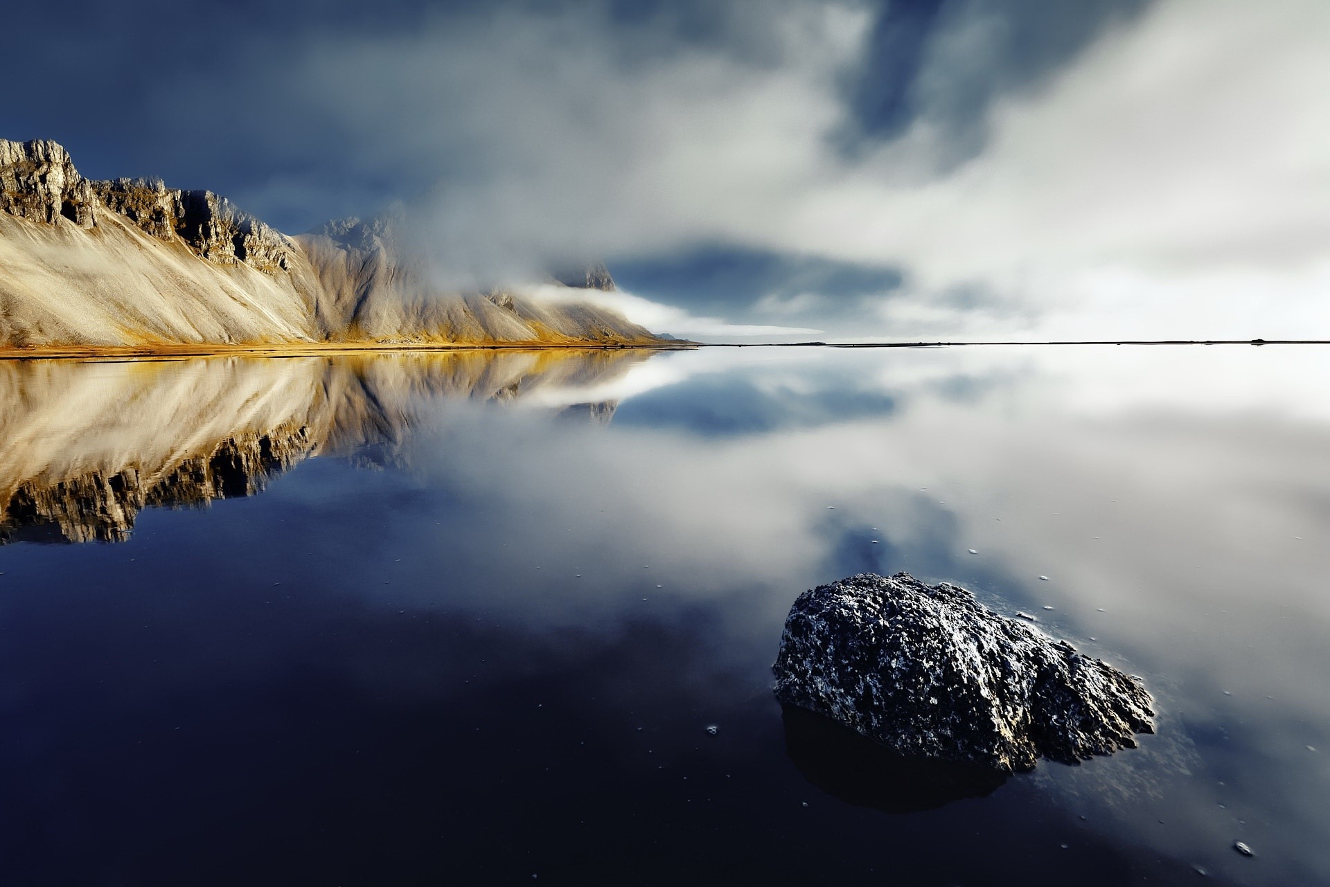 sky, blue, reflection, nature, water, HD Wallpaper
