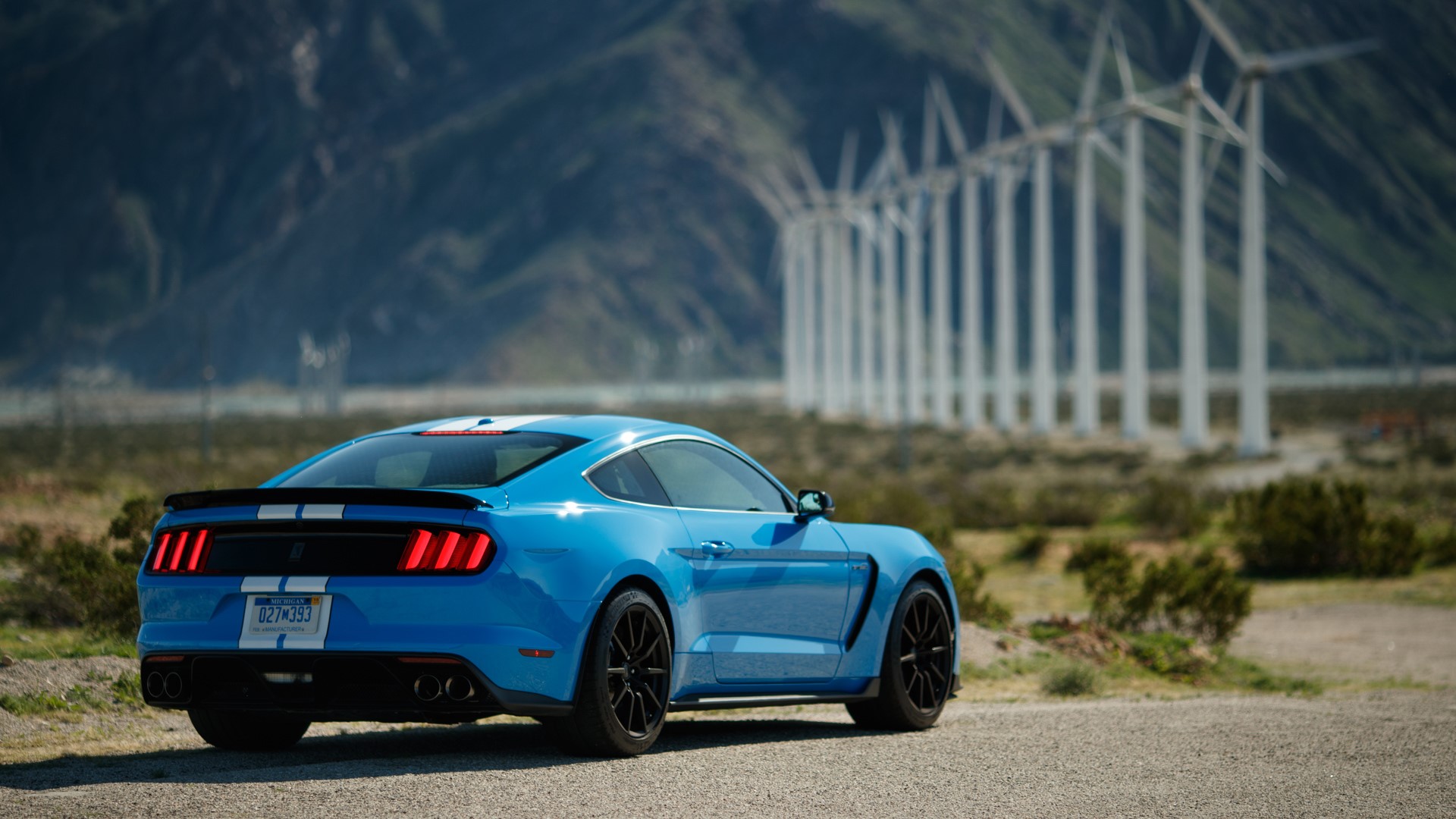 car, Mustang gt350r, blue cars, vehicle, outdoors, numbers, HD Wallpaper
