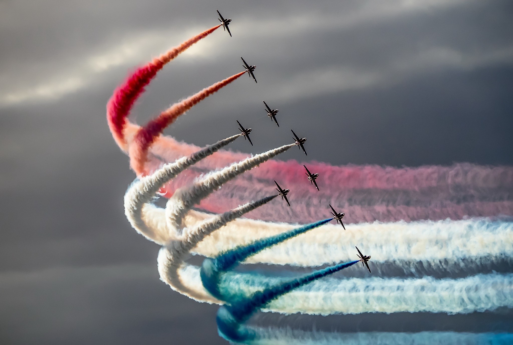 colorful, red, white, blue, vehicle, aircraft, HD Wallpaper