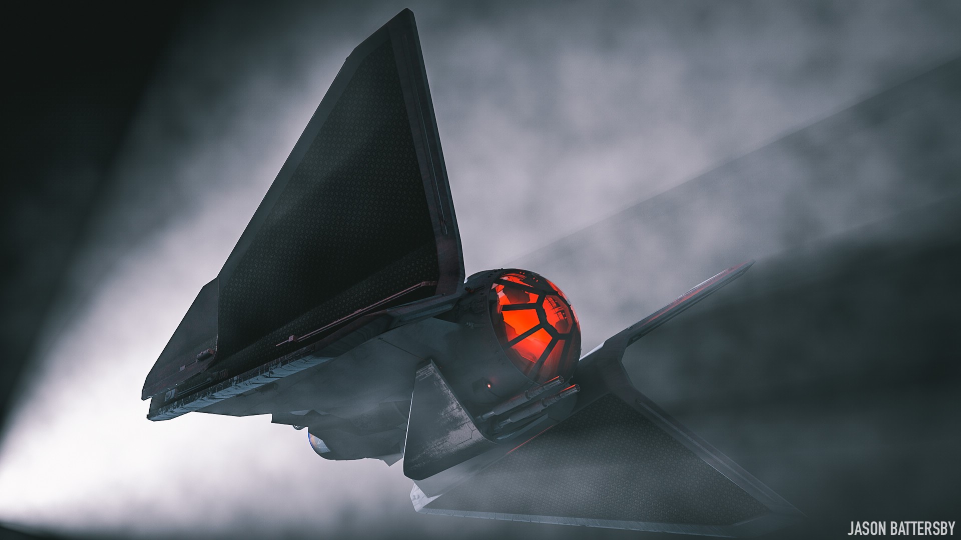 digital art, concept art, Star Wars, TIE Fighter, spaceship, science fiction, Jason Battersby, HD Wallpaper