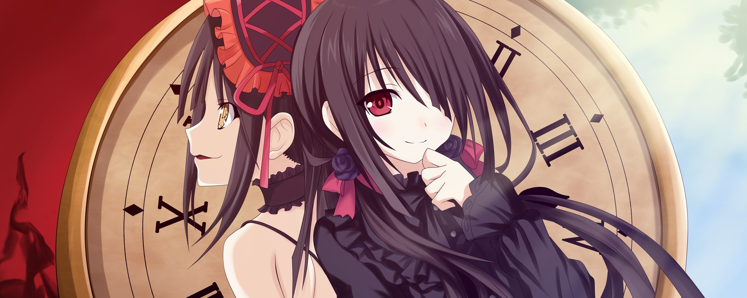 Tokisaki Kurumi, Date A Live, dual display, HD Wallpaper