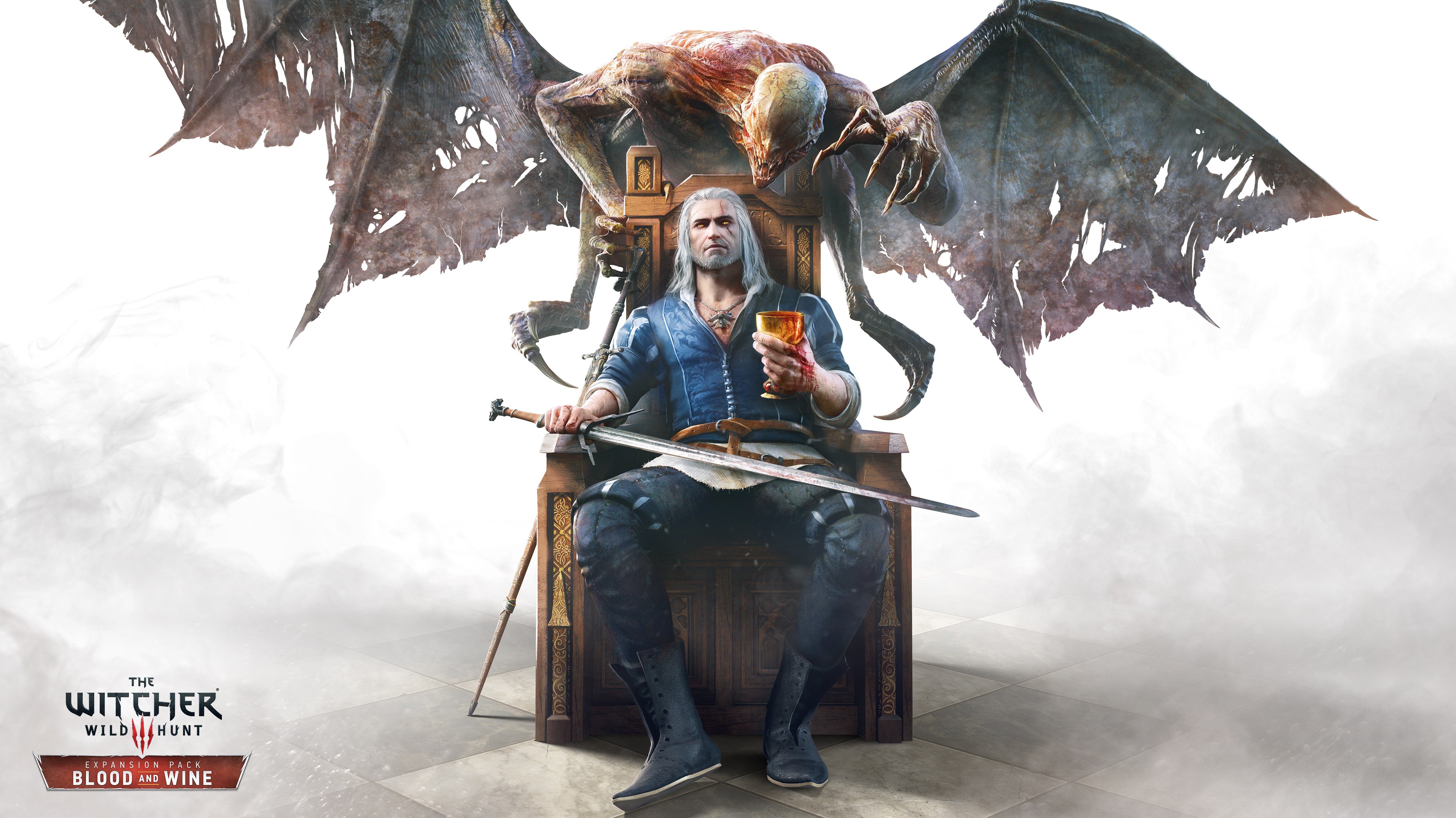 The Witcher, wine, video games, Geralt of Rivia, creature, The Witcher 3: Wild Hunt, sword, HD Wallpaper