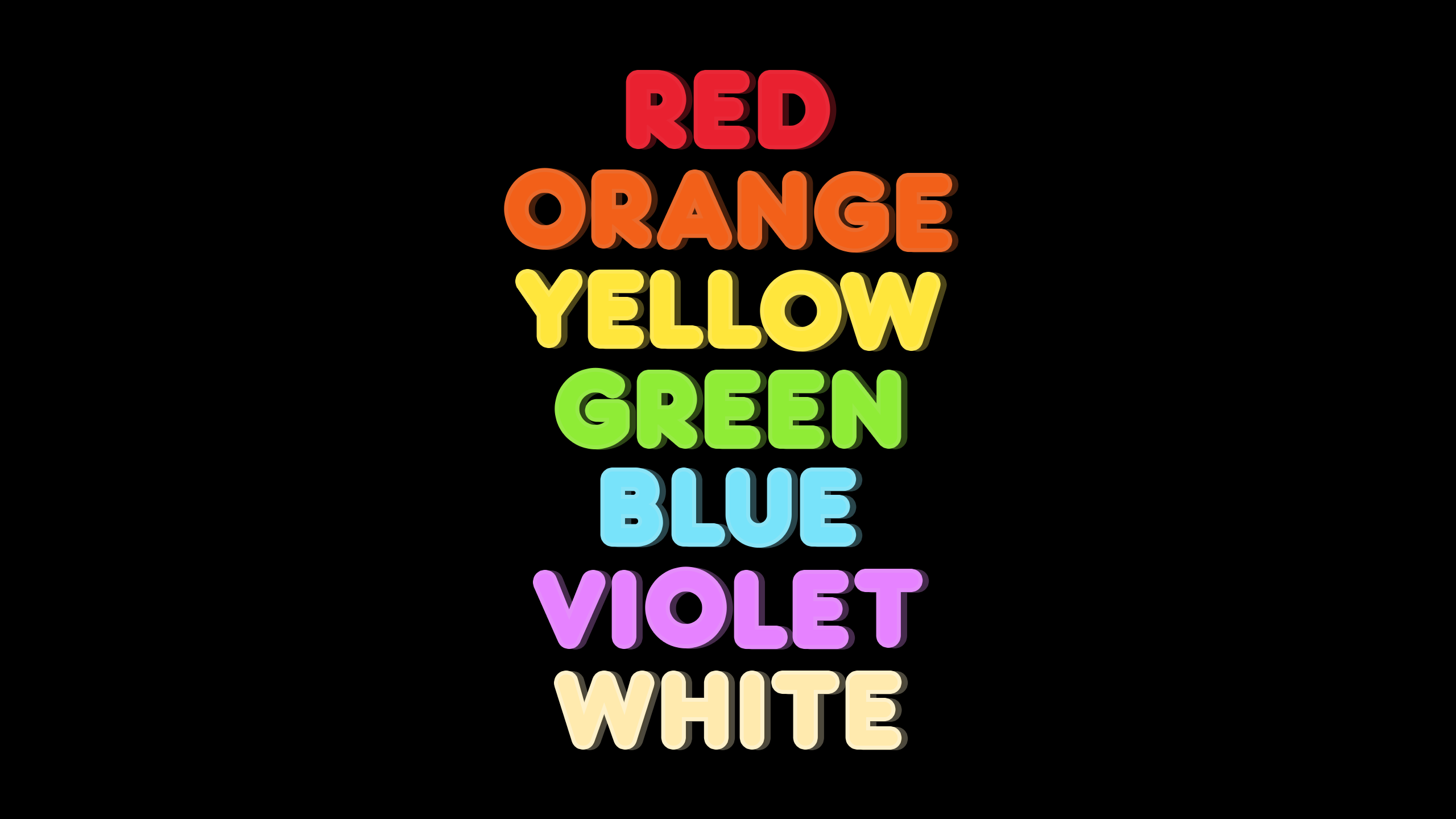 GlassCandy, DigitalVersicolor, disco, italodisco, Synthpop, colorful, typography, red, orange, yellow, green, blue, violet, white, black background, black, spectrum, HD Wallpaper