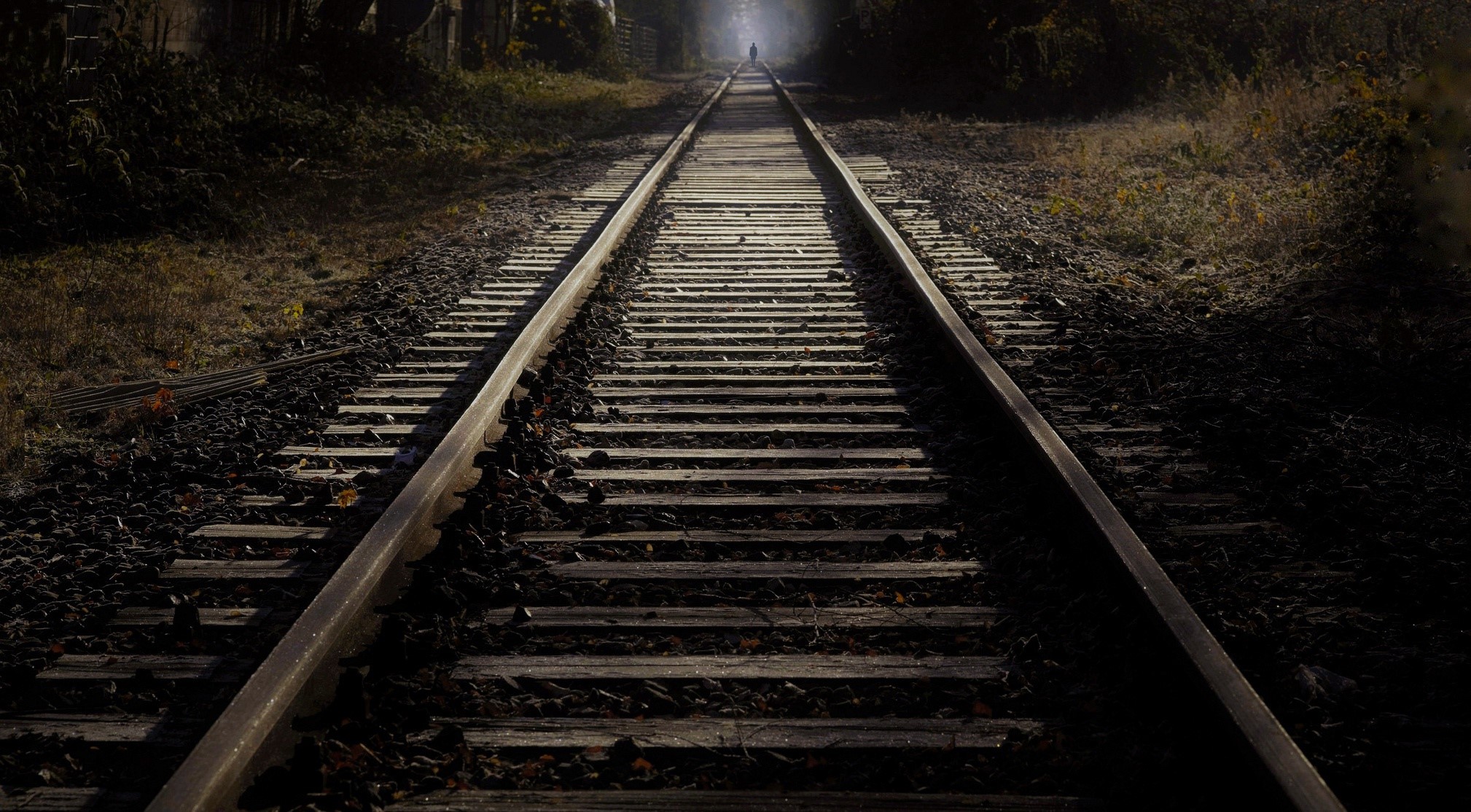 dark, railway, outdoors, metal, HD Wallpaper