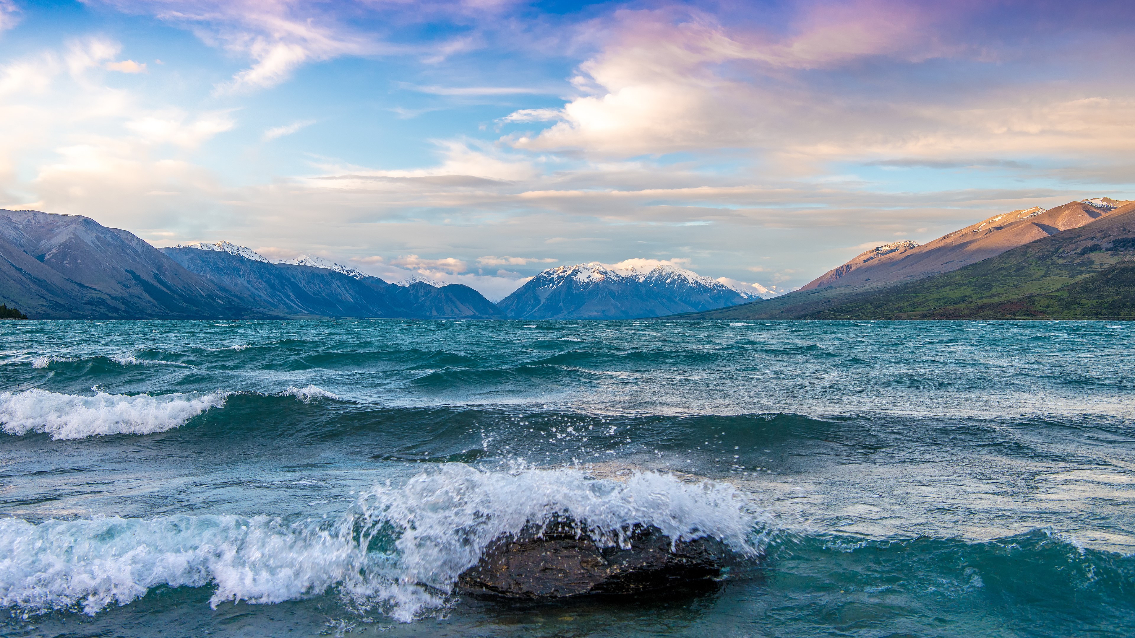 landscape, Ultra  HD, sea, waves, HD Wallpaper