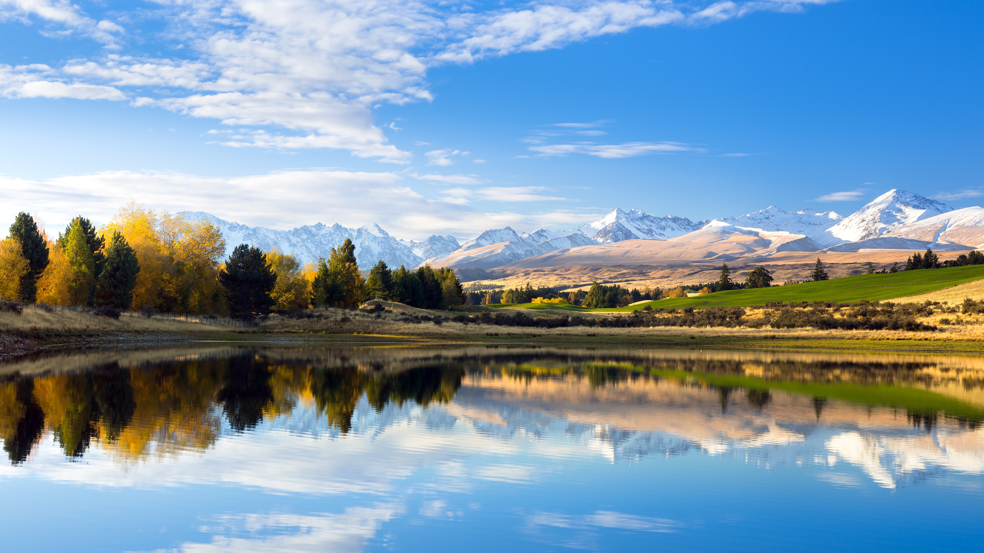 landscape, Ultra  HD, nature, lake, HD Wallpaper