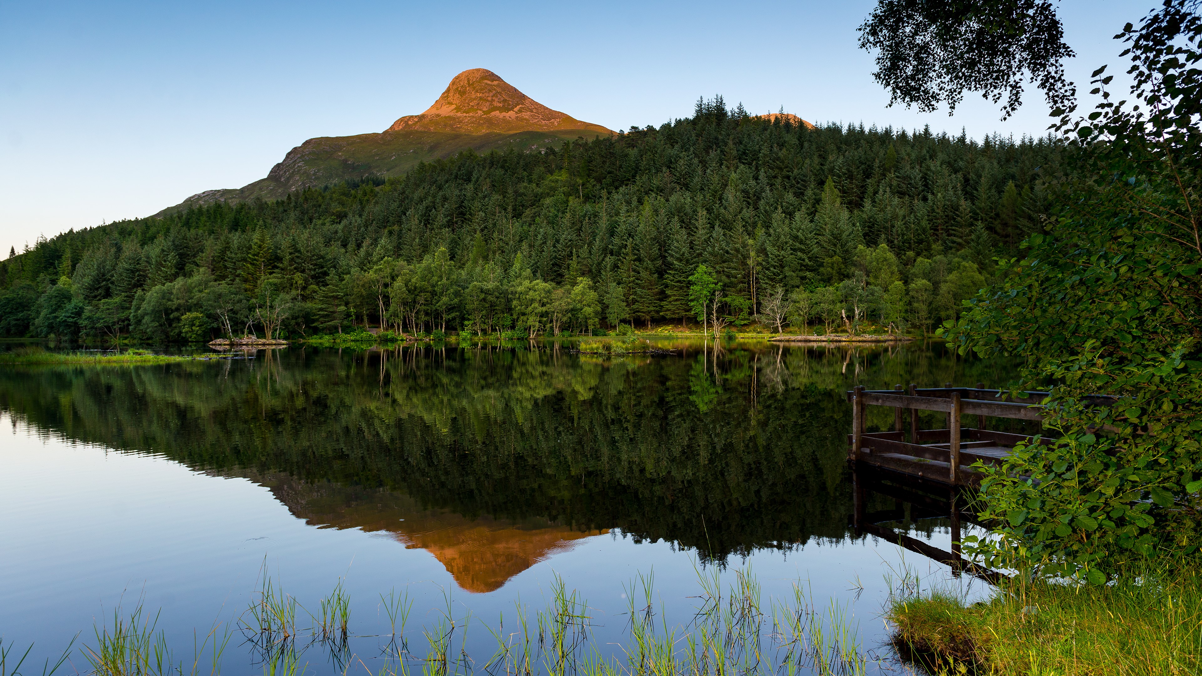 Ultra  HD, nature, landscape, hills, forest, reflection, river, HD Wallpaper